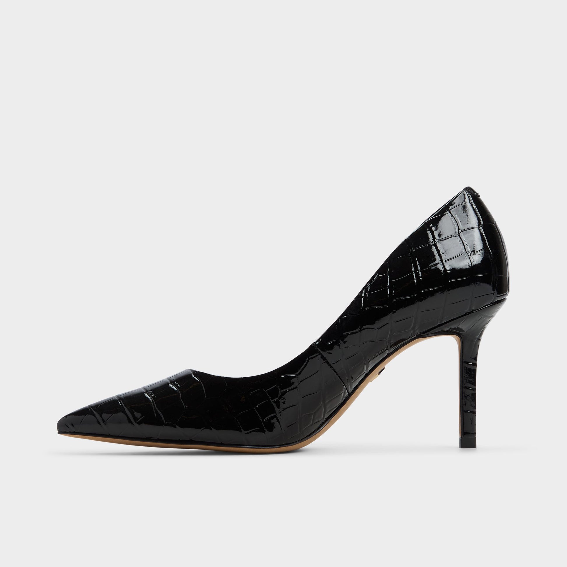 Side view of Black Kaitie Pump