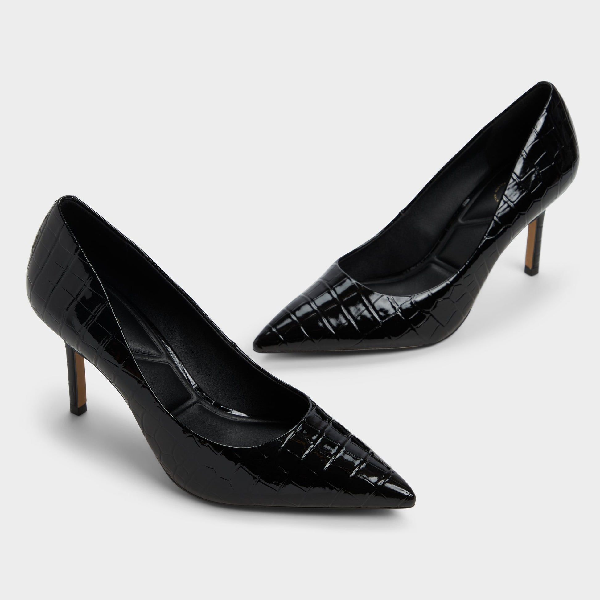 Highlighted view of a pair of Black Kaitie Pumps