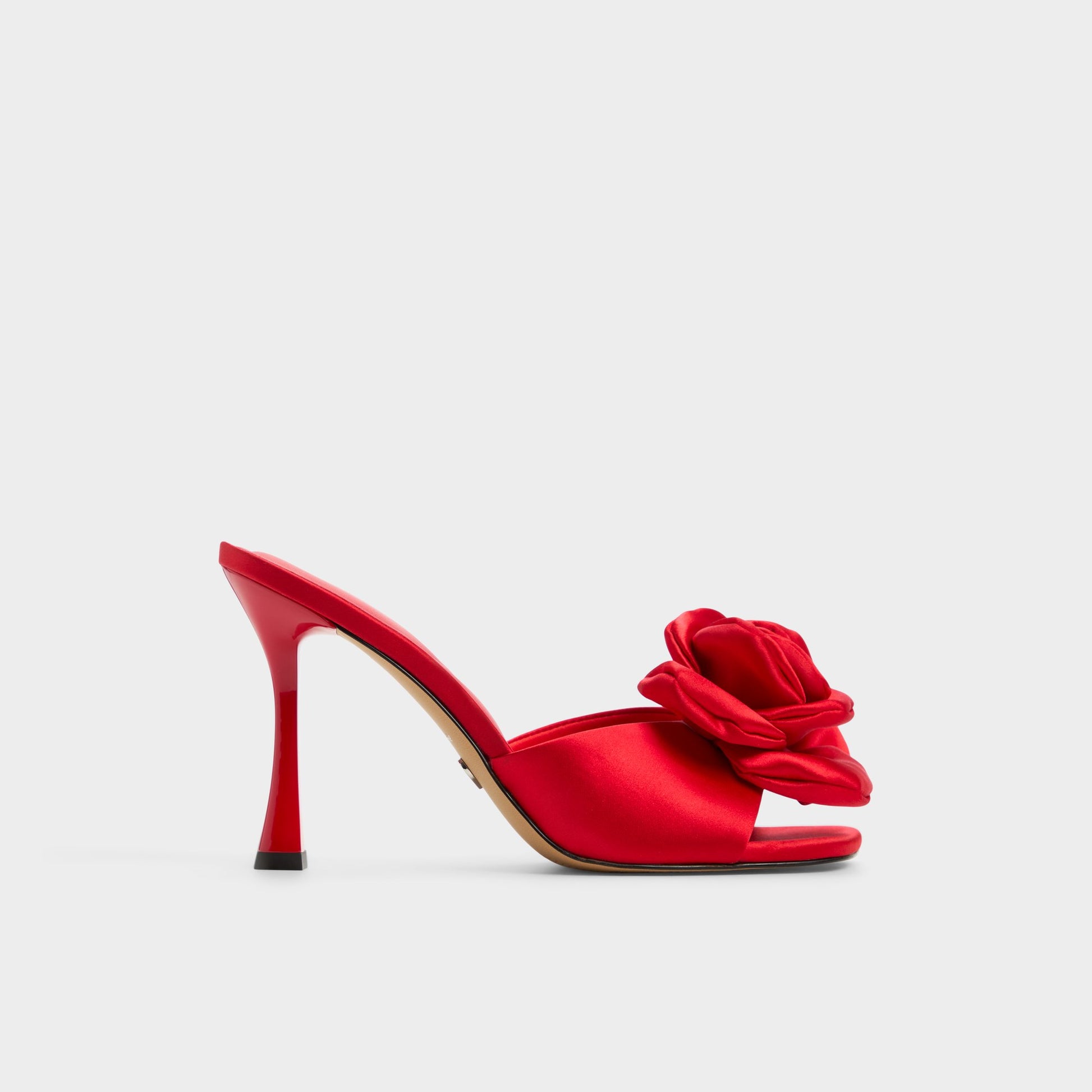 Main View of Red Redrose Heeled mule for Womens