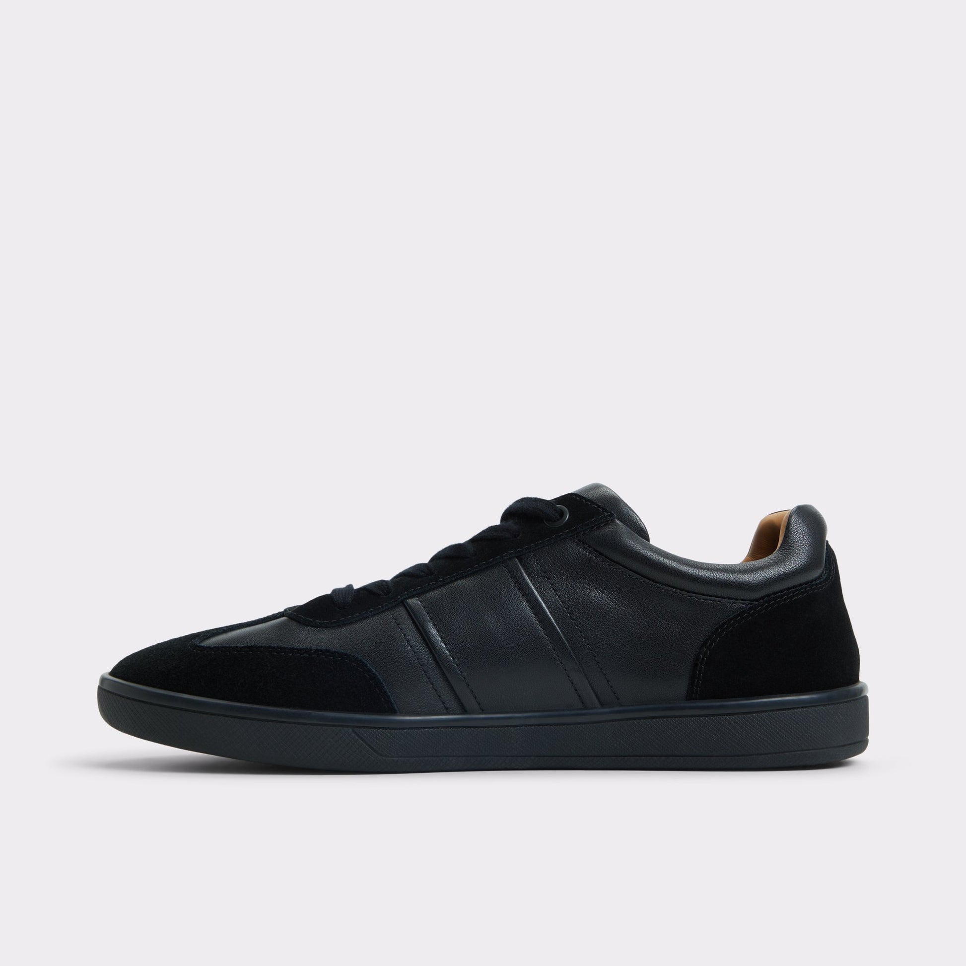 Side view of Black Langston Low top sneaker