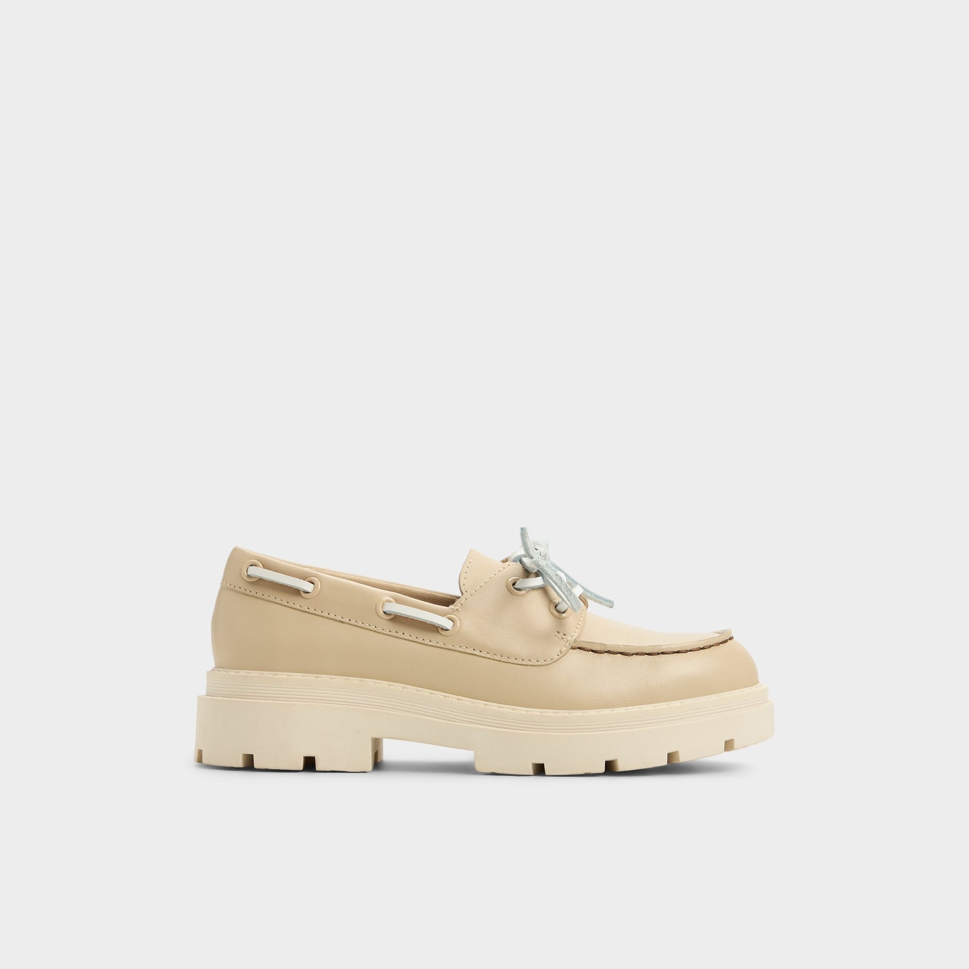 Main View of Beige Seaport Boat shoe for Womens