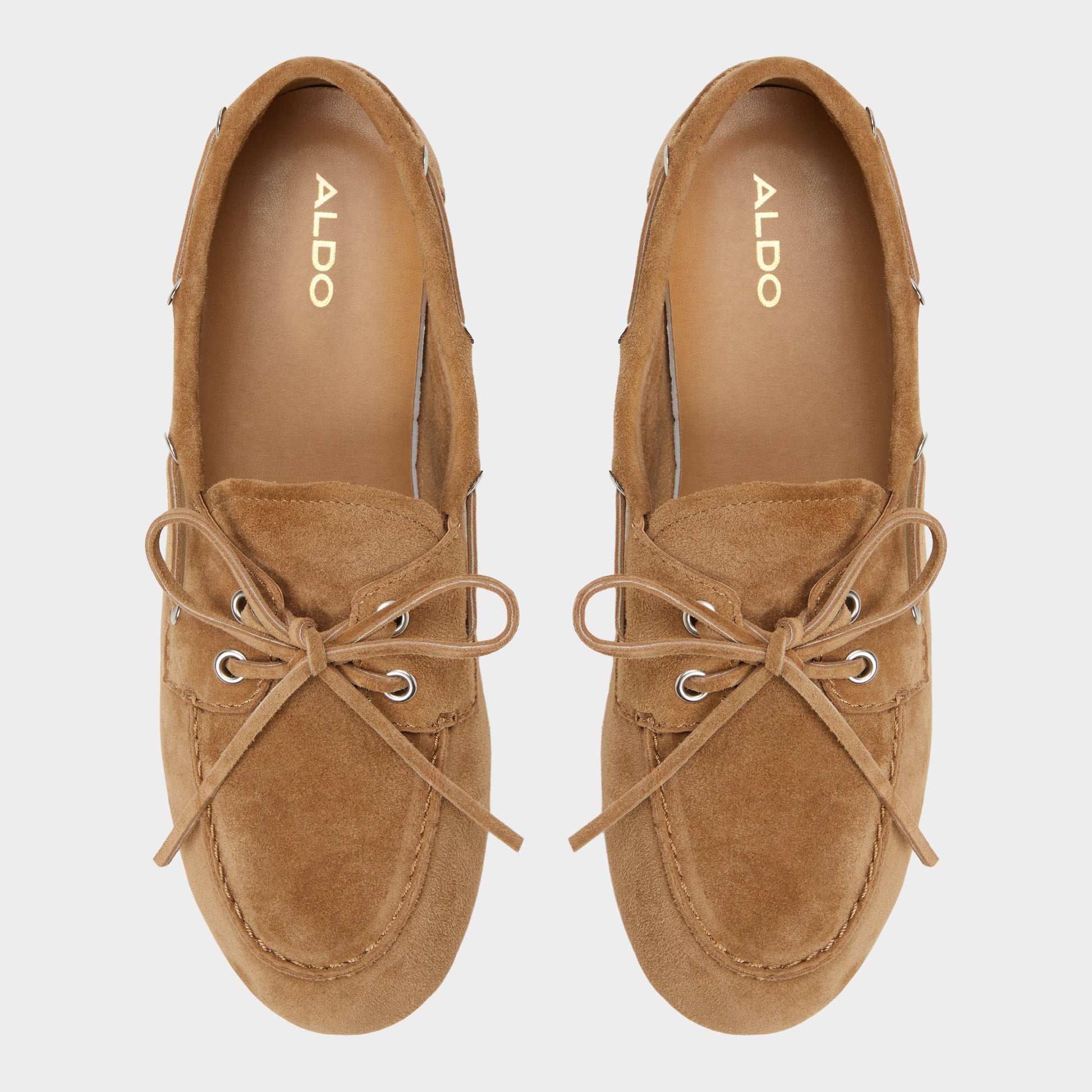 Vue de dessus de la Marron Moyen Sail Boat shoe