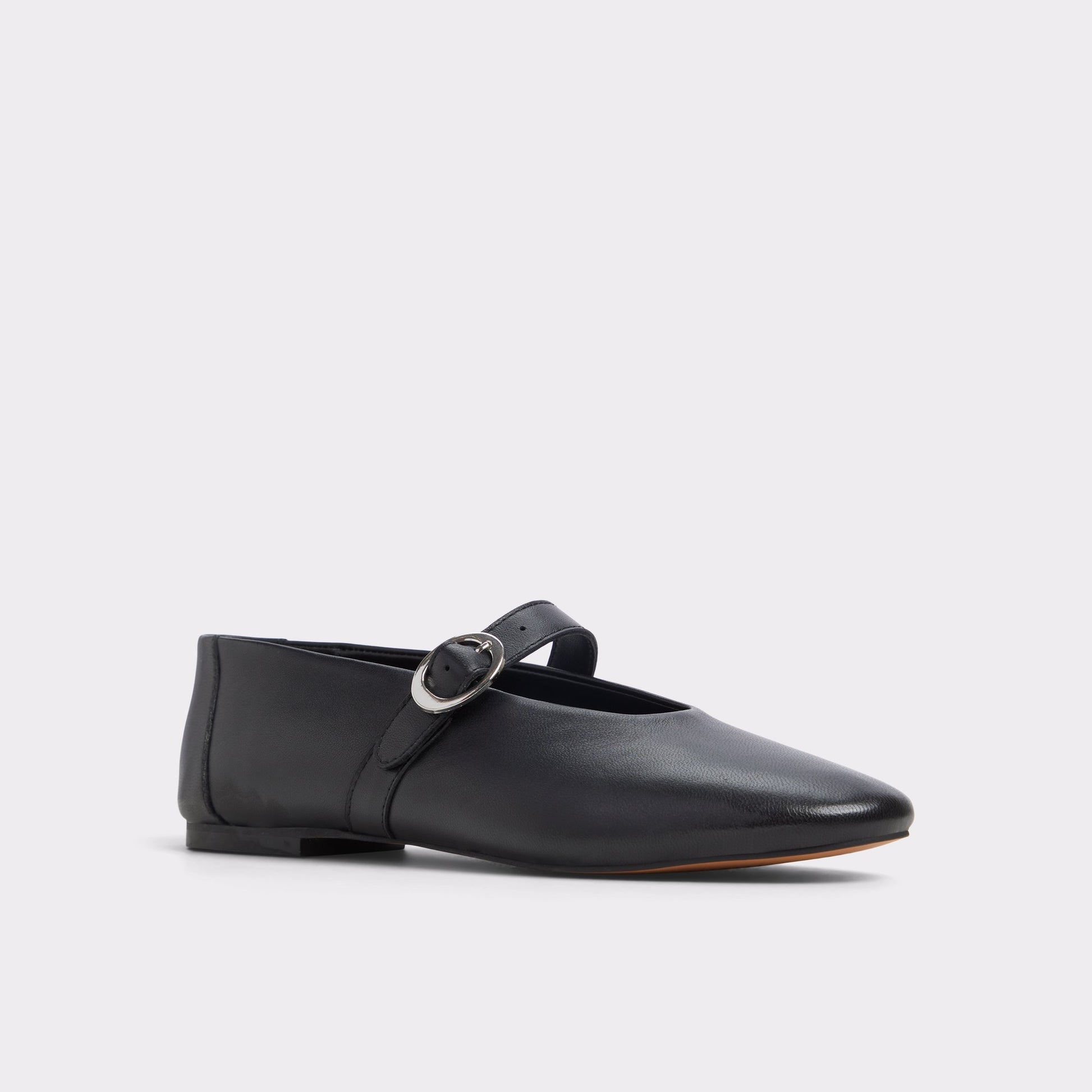 Three-quarter angle of Other Black Quincey Ballerina's front side