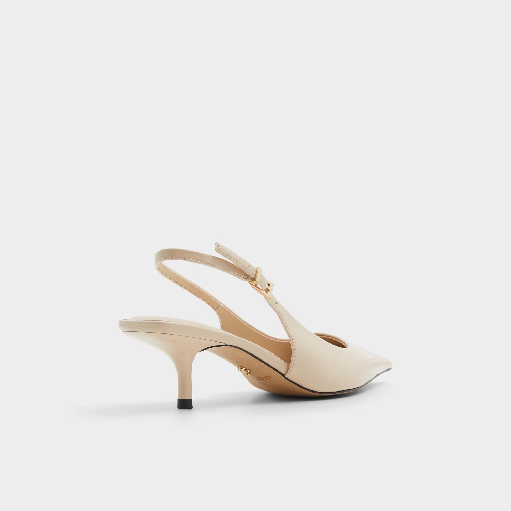 Three-quarter angle of Medium Beige Josita Slingback heel's back side