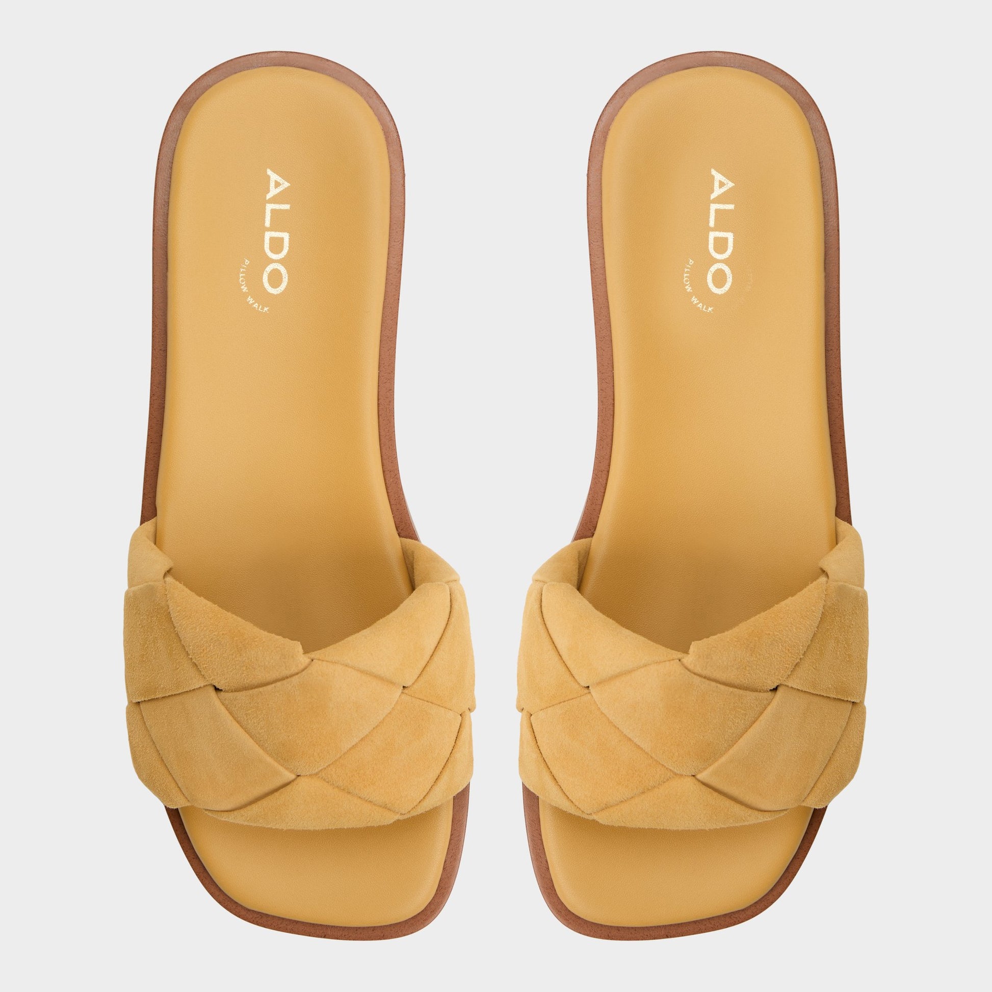 Top-down view of the Other Yellow Esterelle Slide sandal