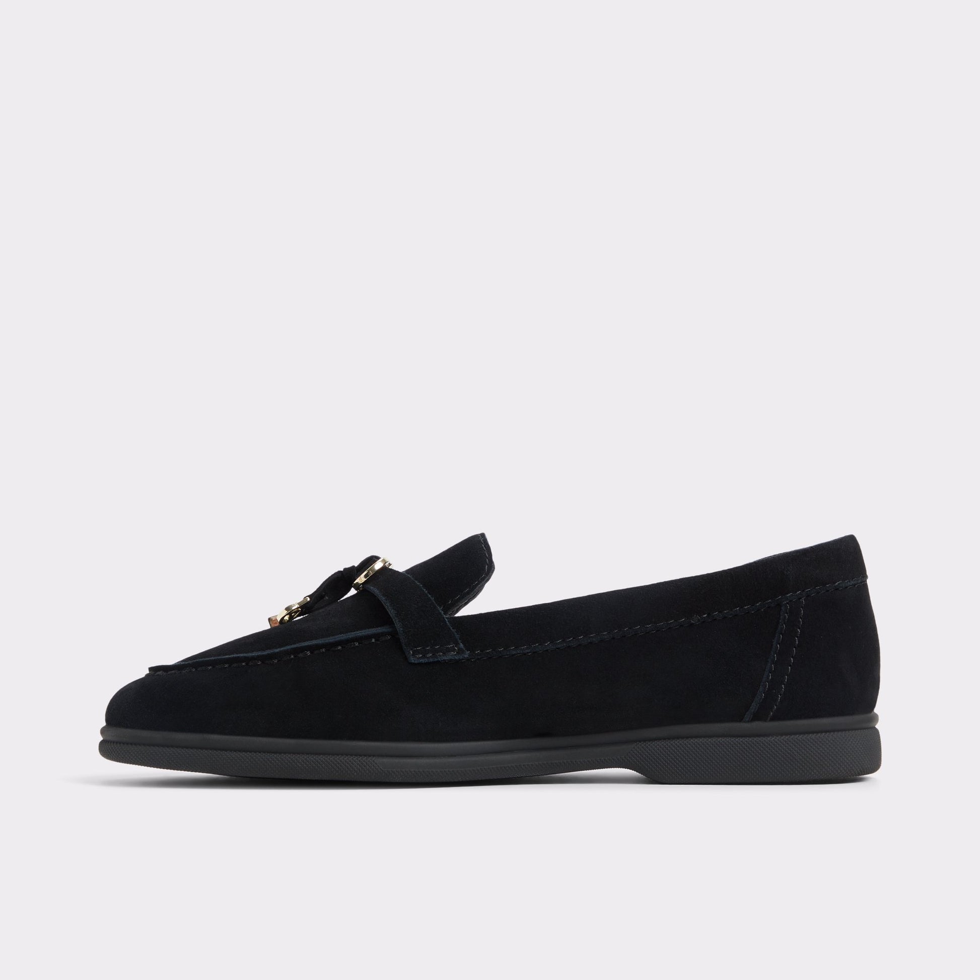 Side view of Open Black Creras Loafer