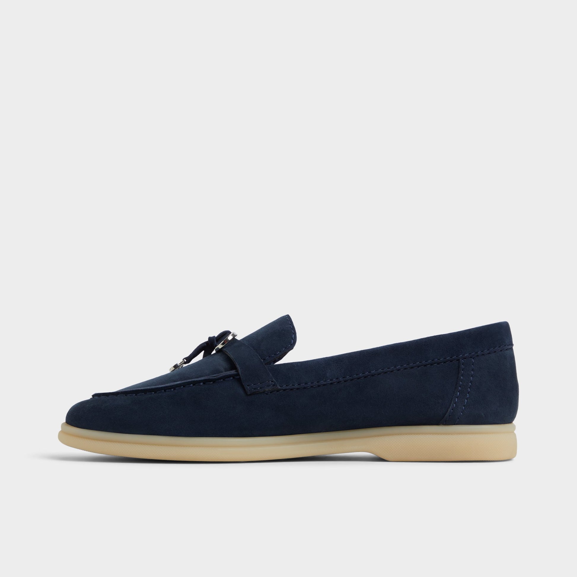 Side view of Navy Creras Loafer