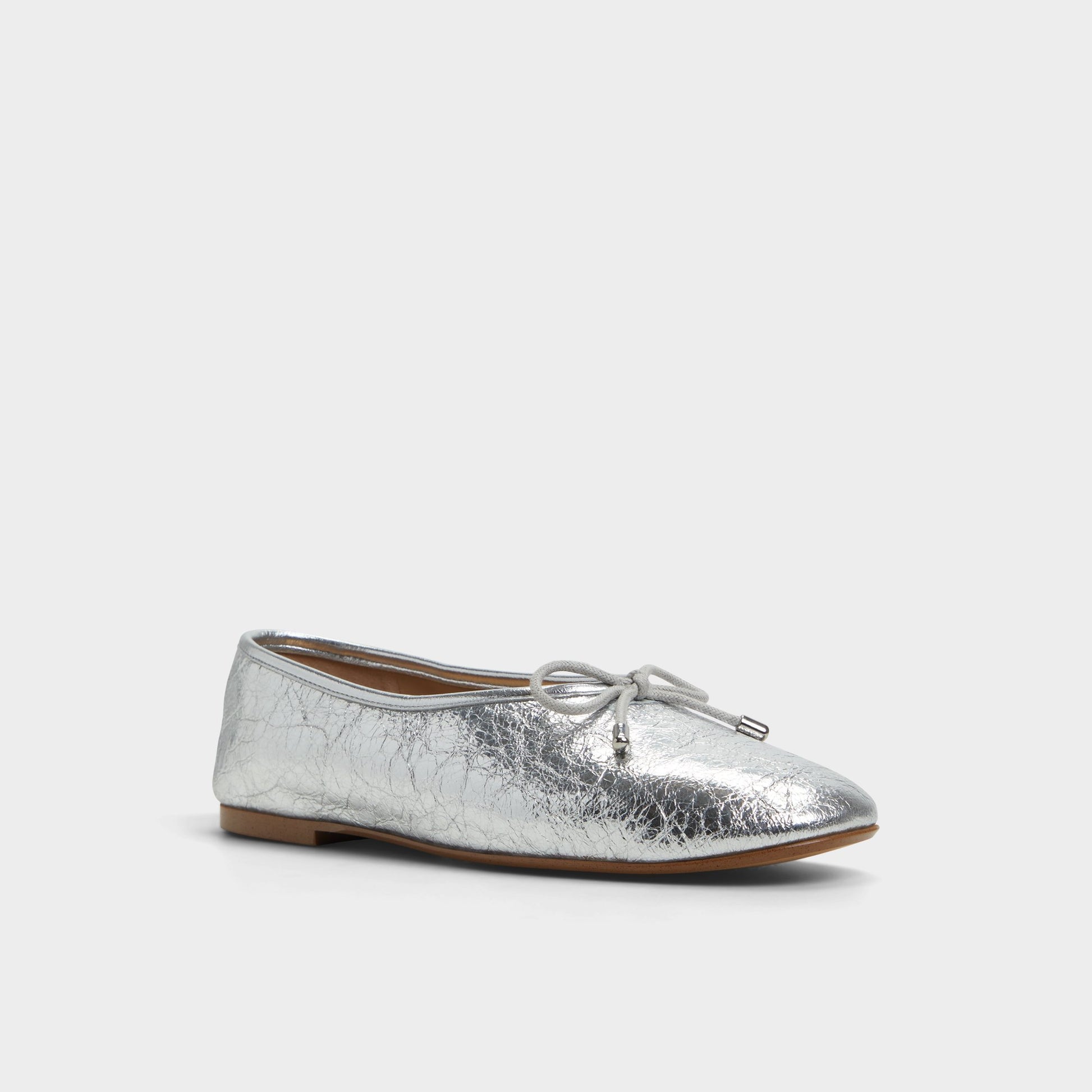 Three-quarter angle of Silver Joselie Ballerina's front side