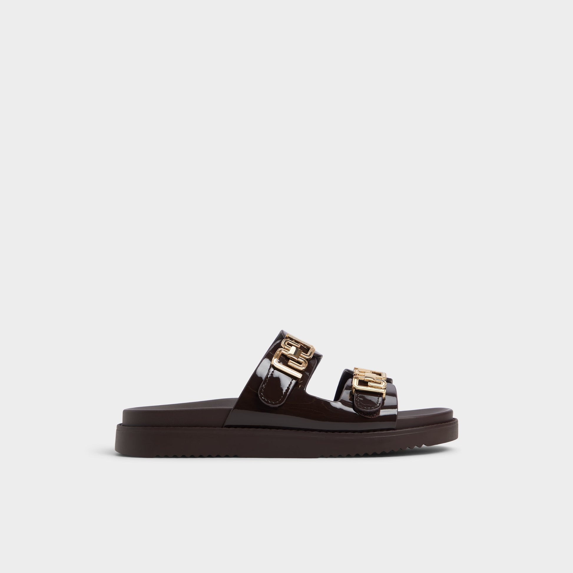 Main View of Medium Brown Alessie Footbed sandal for Womens