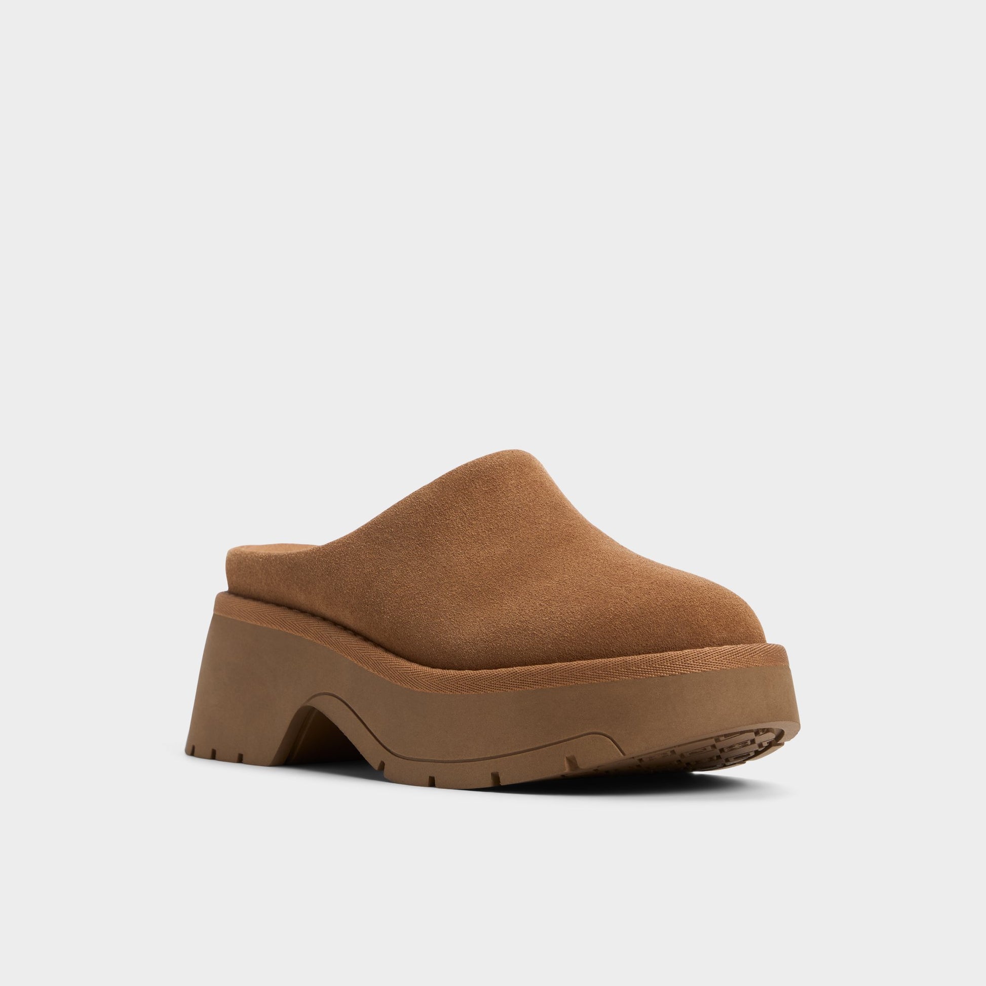 Three-quarter angle of Camel Academia Heeled mule's front side