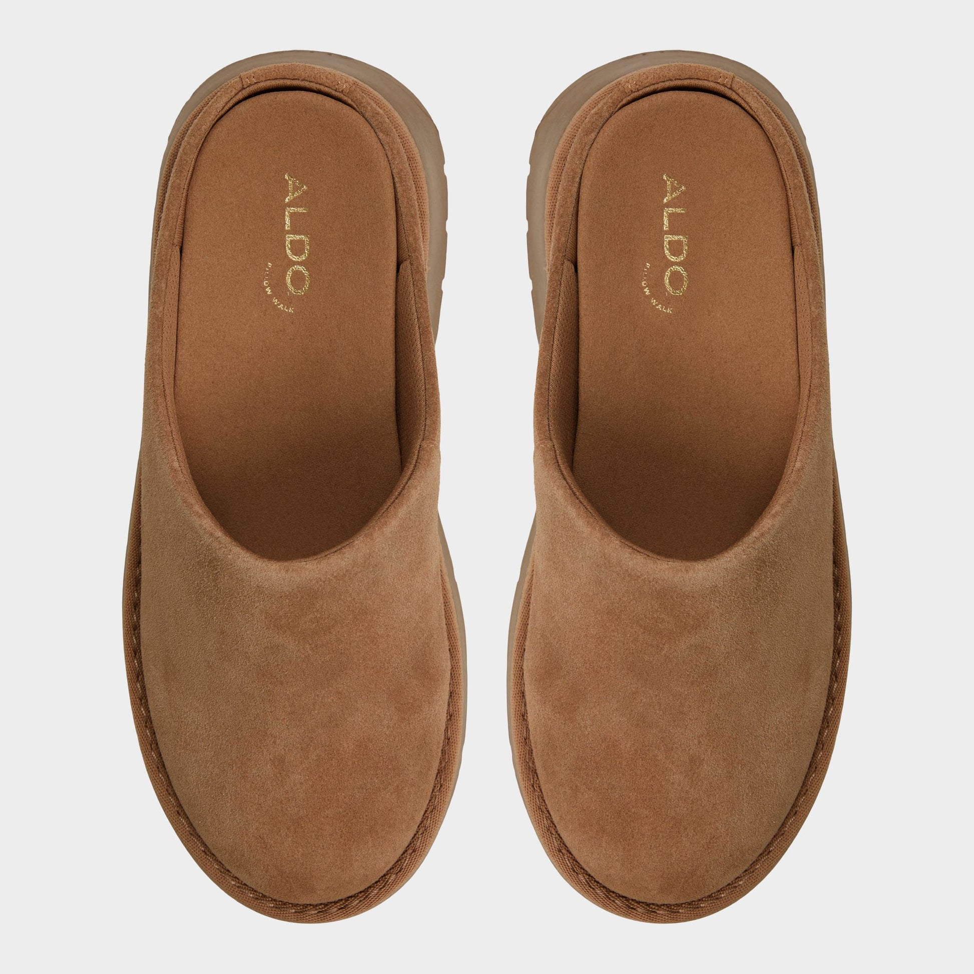 Top-down view of the Camel Academia Heeled mule