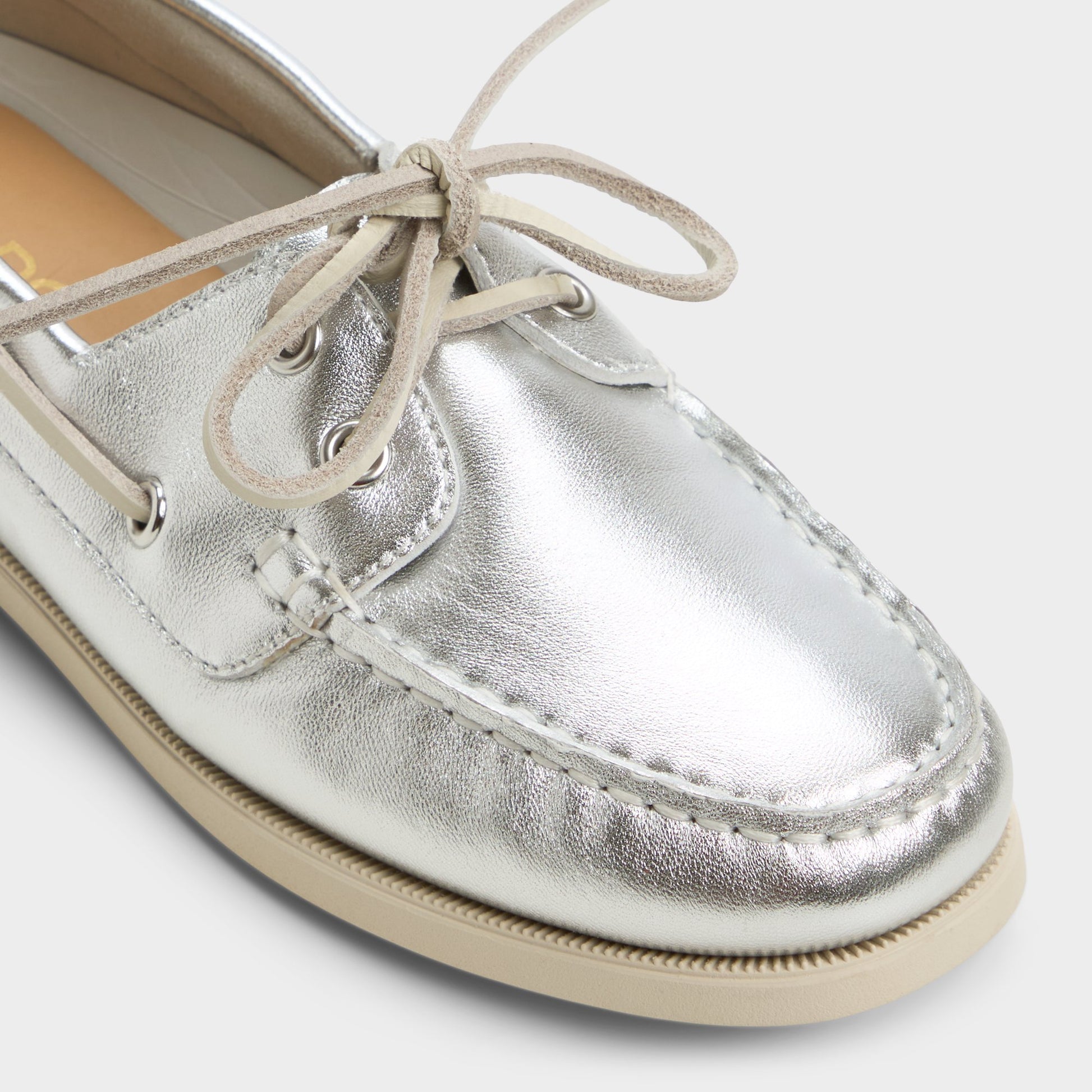 Close-up of the Silver Harborchic Boat shoe