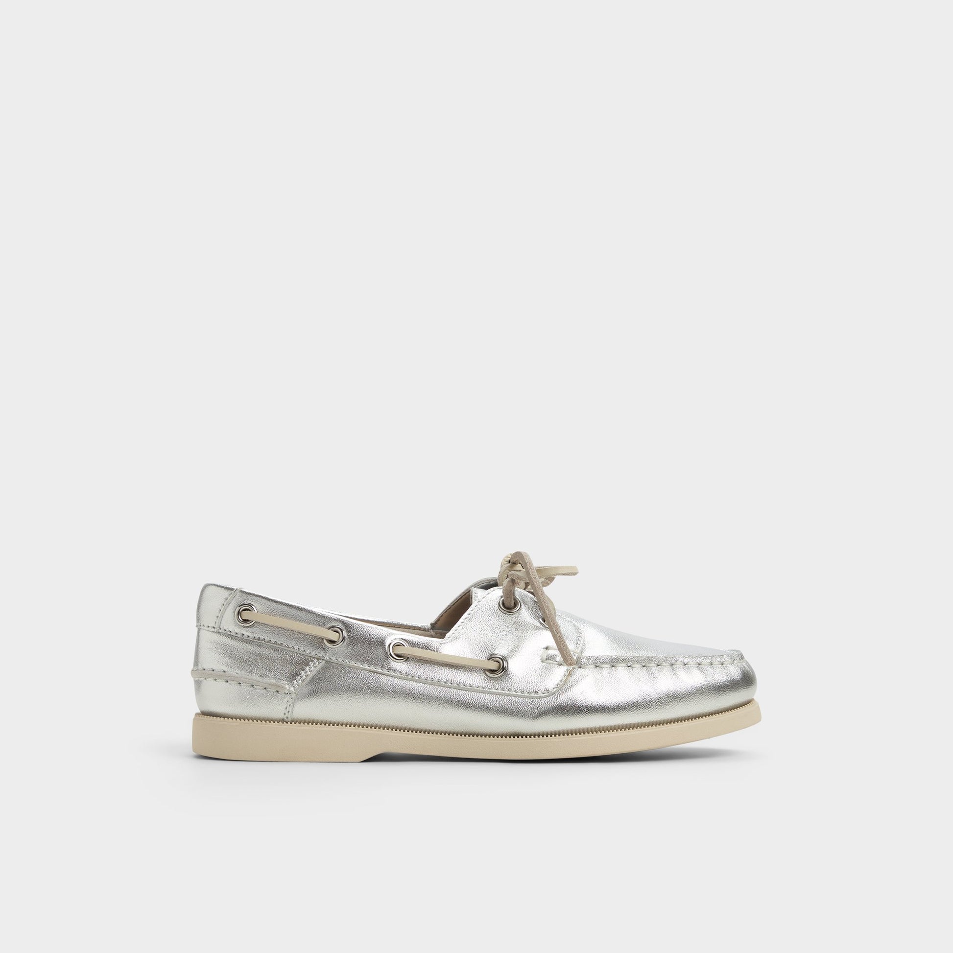 Main View of Silver Harborchic Boat shoe for Womens