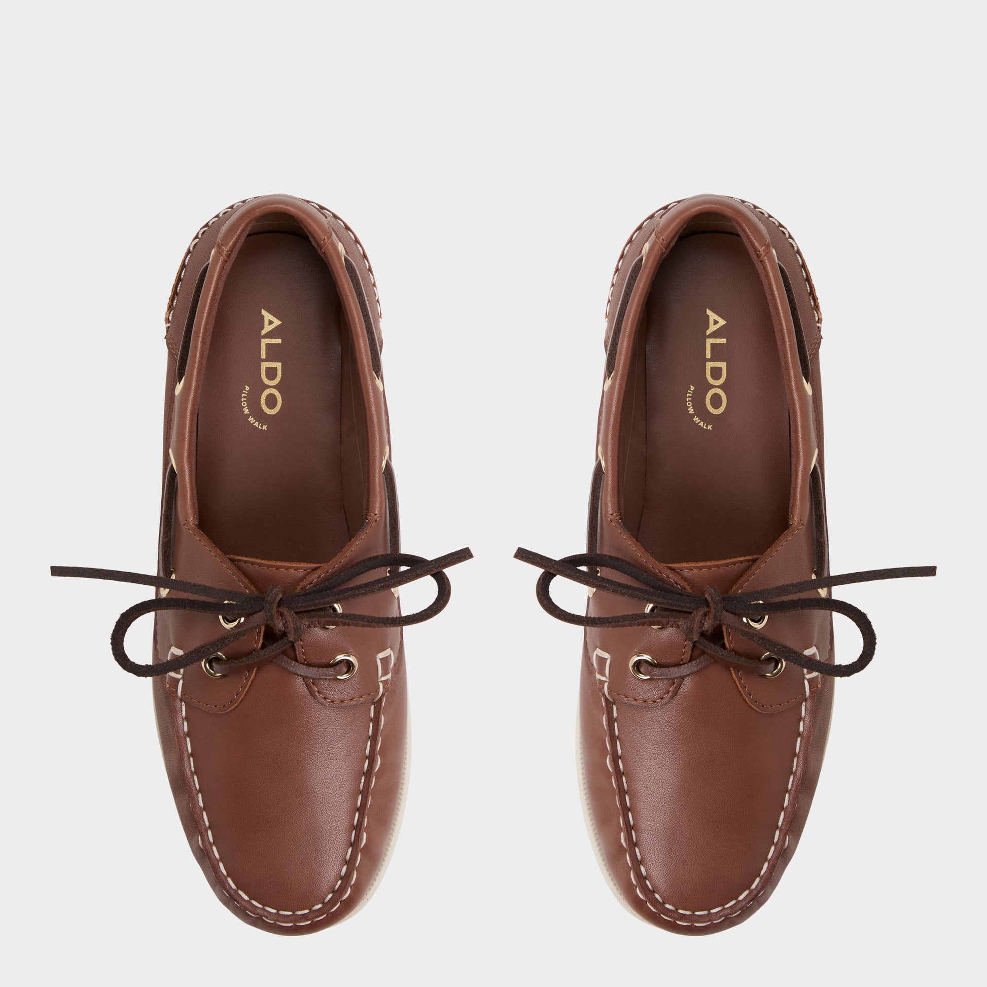 Top-down view of the Dark Brown Harborchic Boat shoe