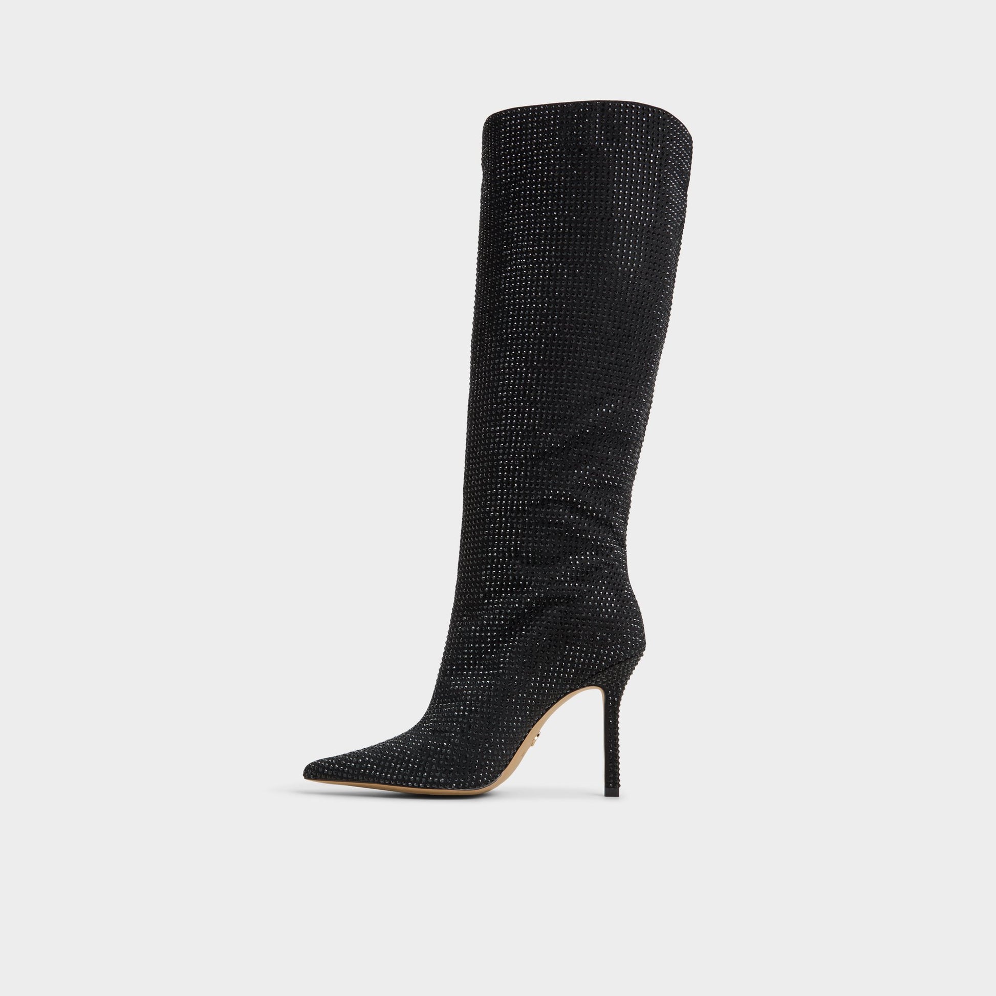 Side view of Other Black Loucina Knee-high boot