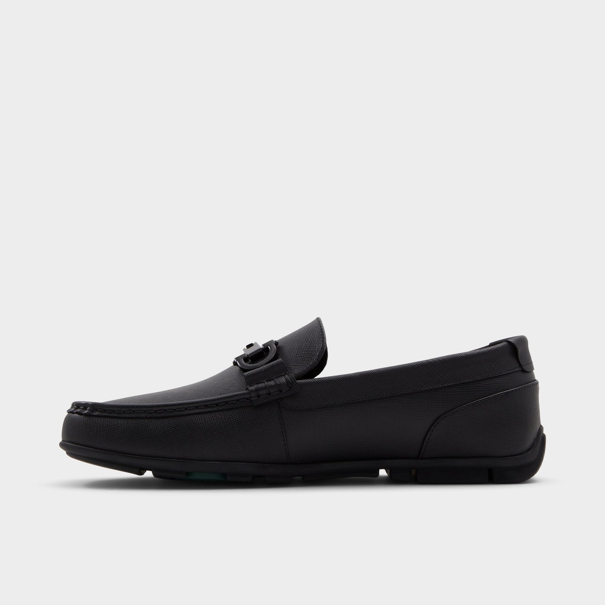 Side view of Open black Orlovoflexx-in Driving shoe