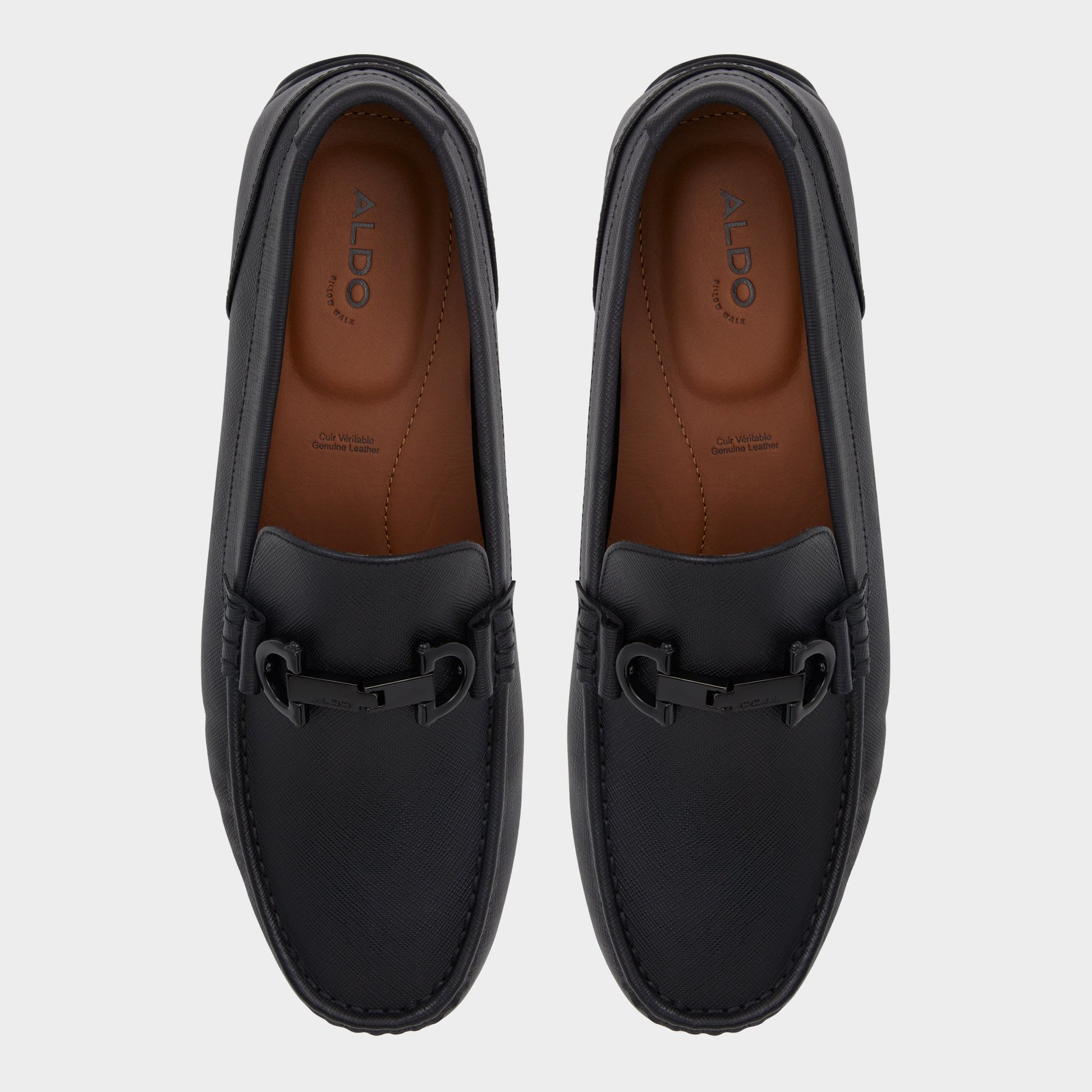 Top-down view of the Open black Orlovoflexx-in Driving shoe