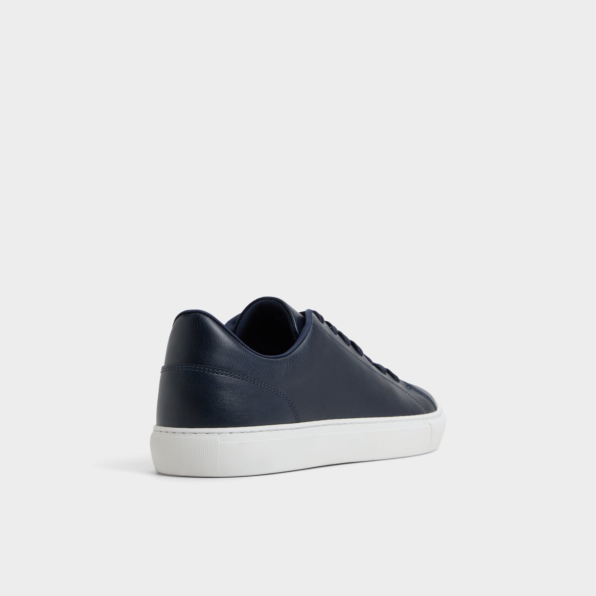 Three-quarter angle of Navy Belford Low top sneaker's back side