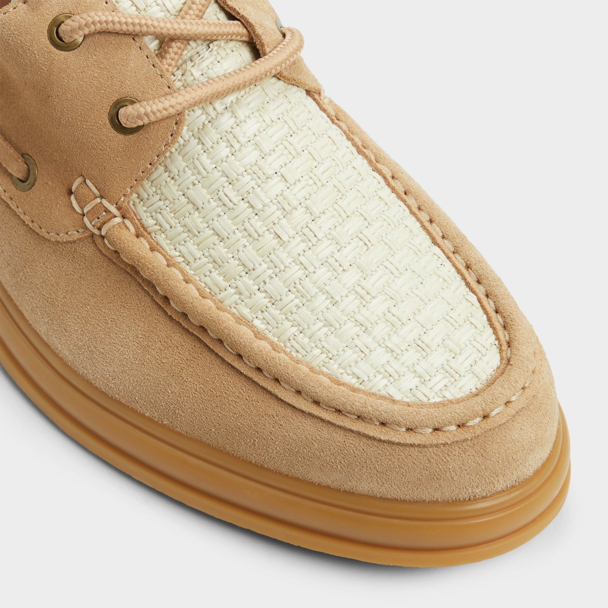 Close-up of the Beige Seaexplorer Boat shoe