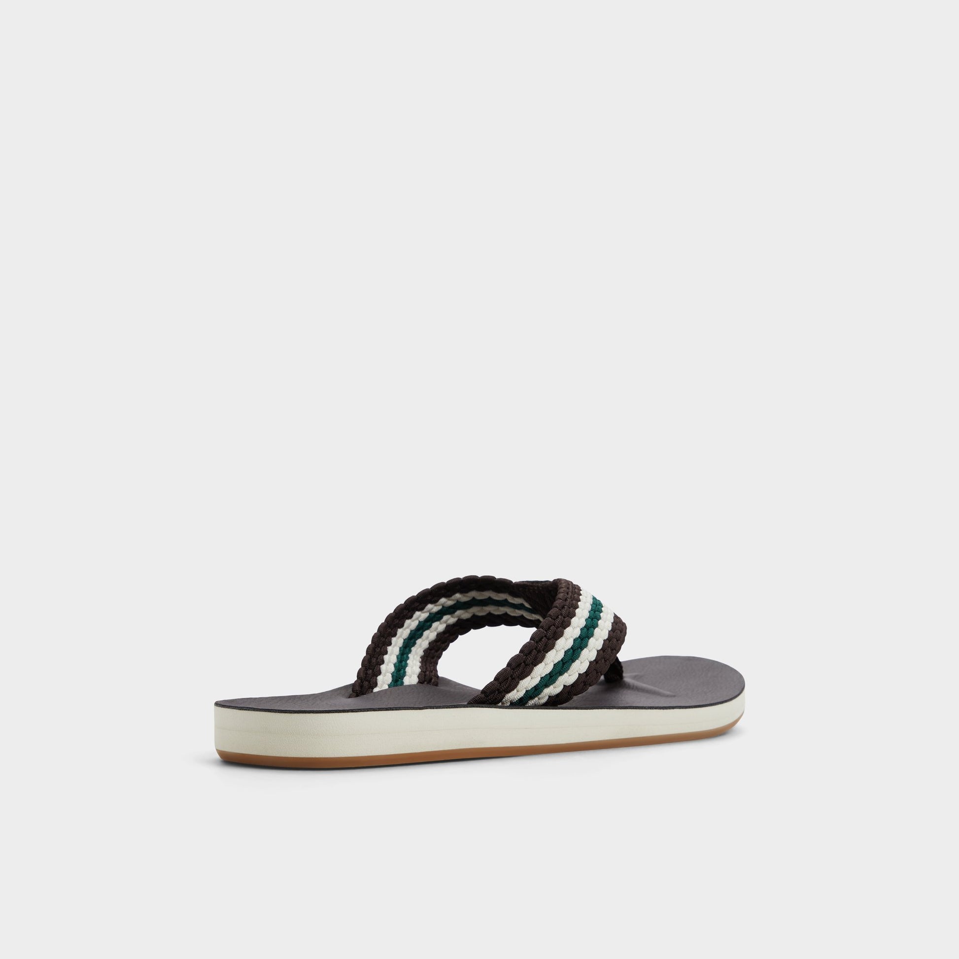 Three-quarter angle of Dark Brown Adede Flip flop's back side