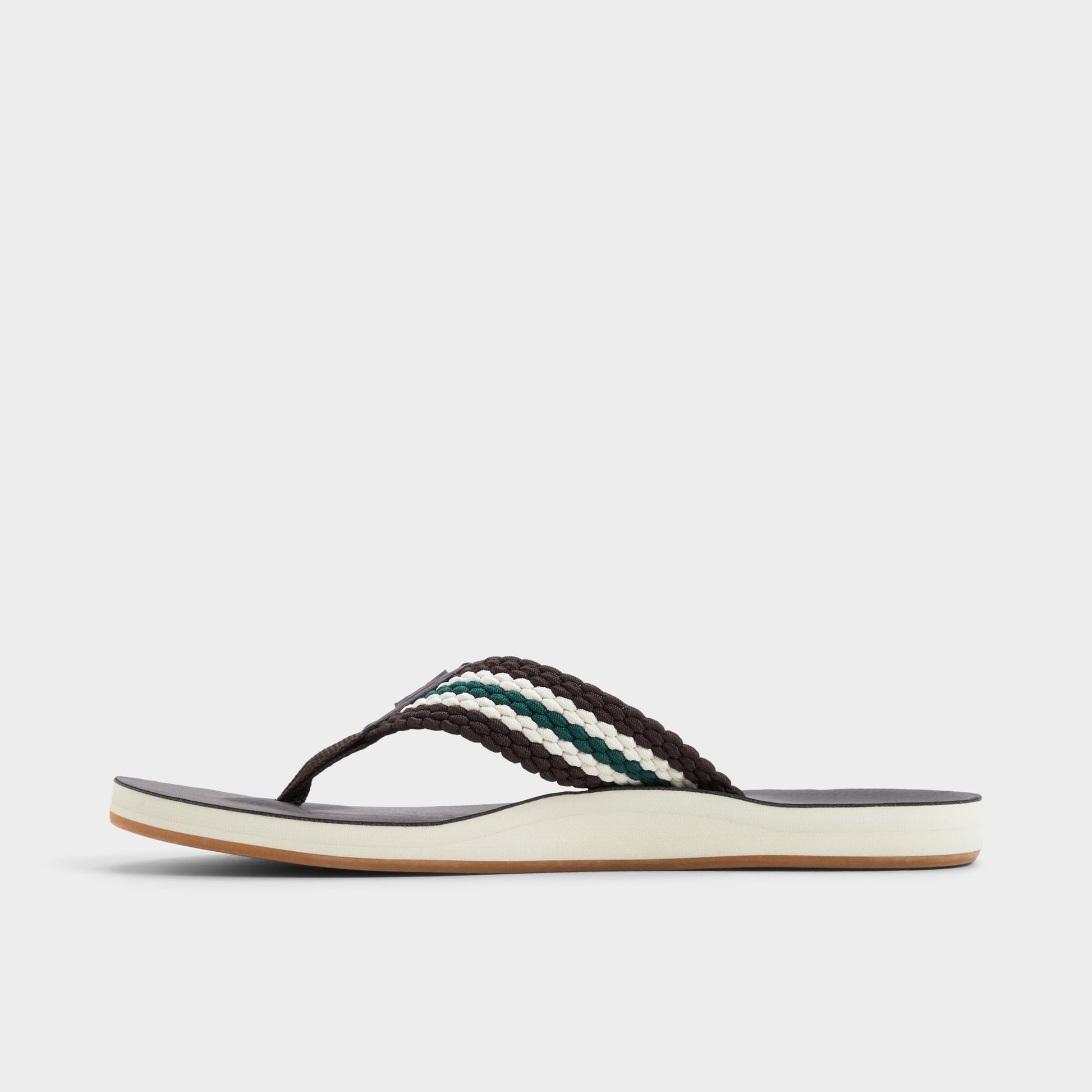 Side view of Dark Brown Adede Flip flop