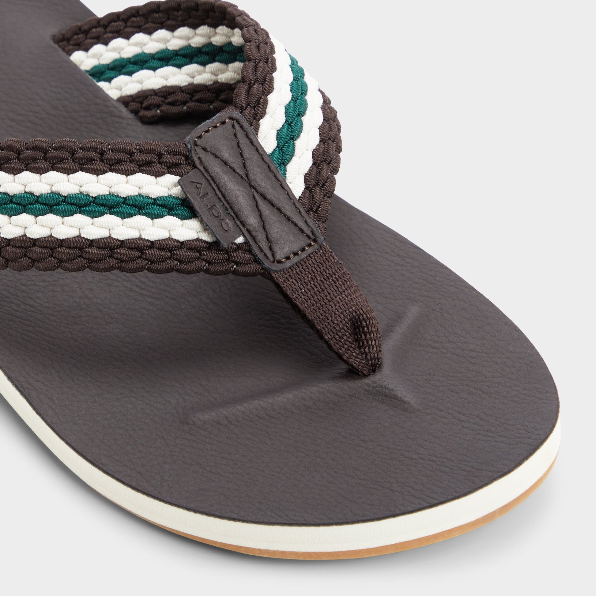 Close-up of the Dark Brown Adede Flip flop