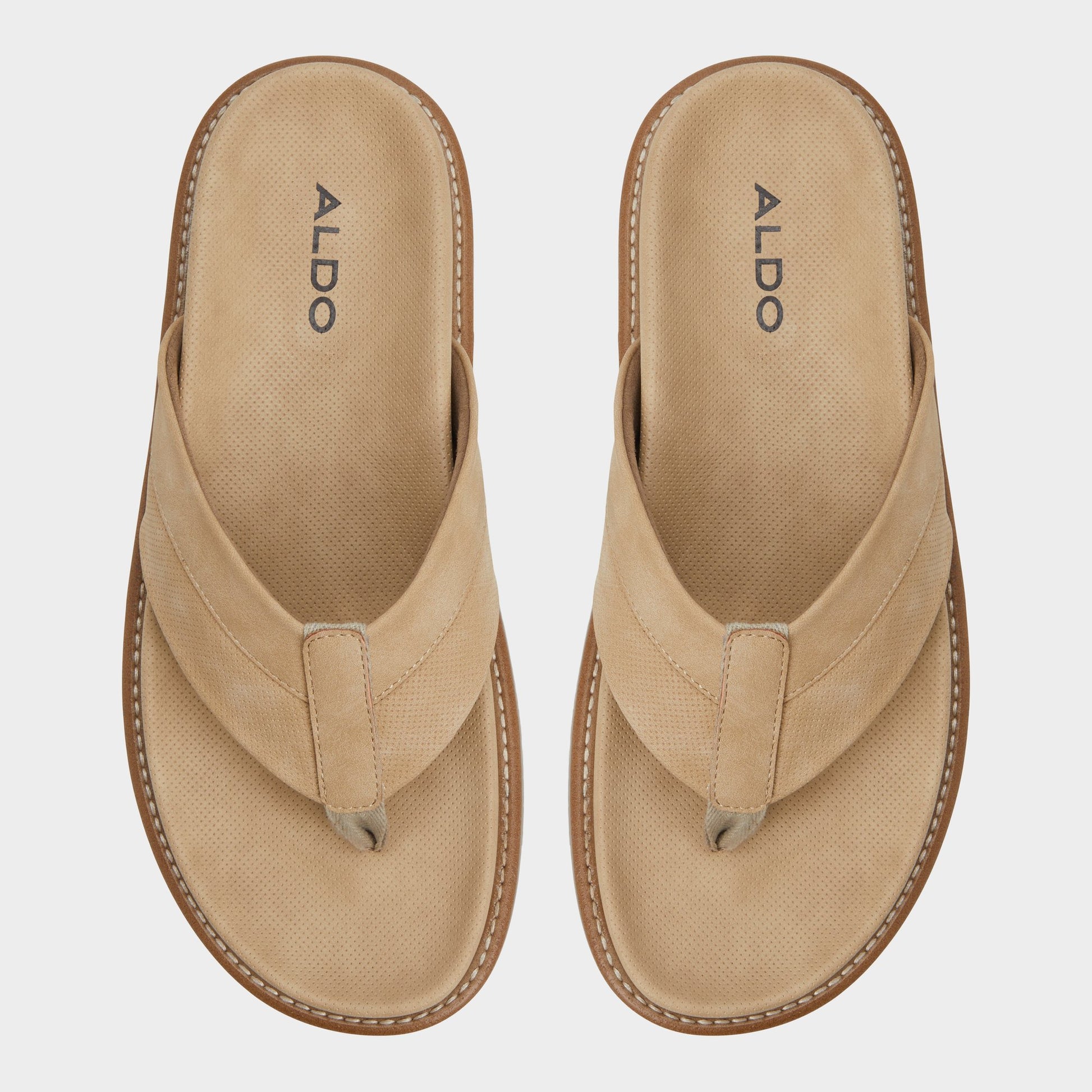 Top-down view of the Open Beige Beachbreeze Flip flop