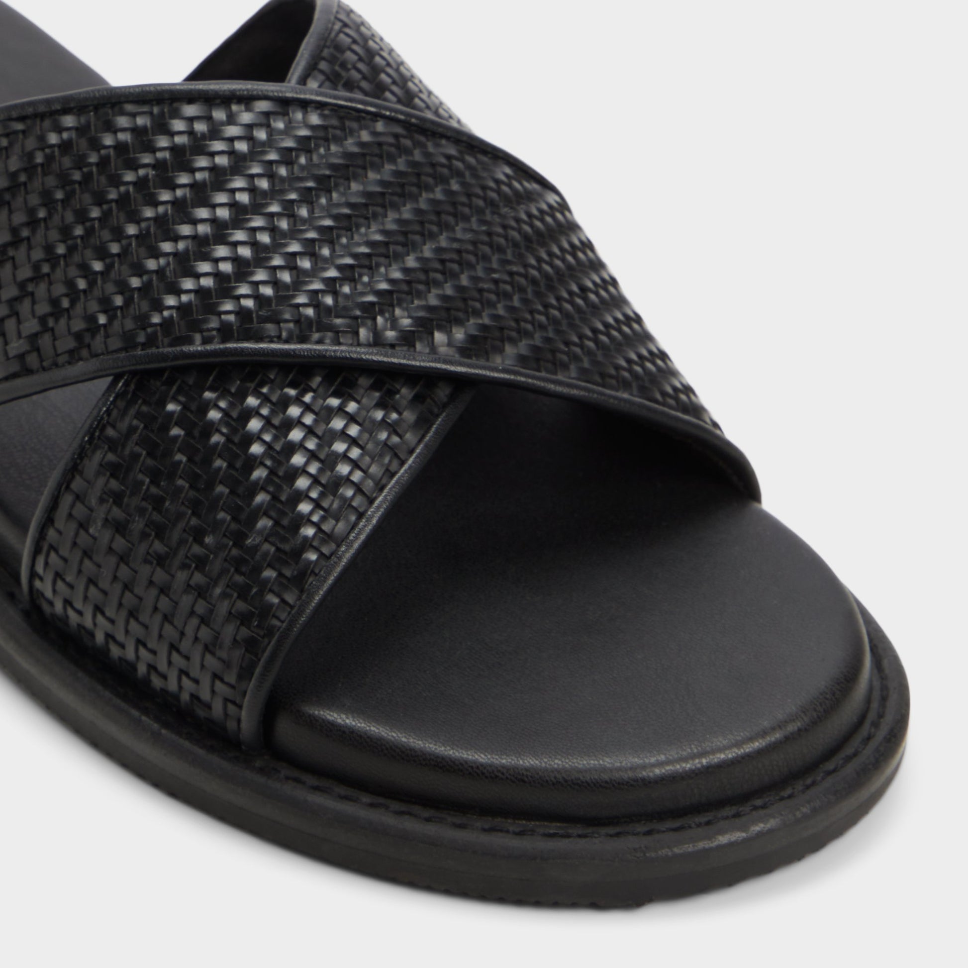 Close-up of the Black Tarik Slide sandal