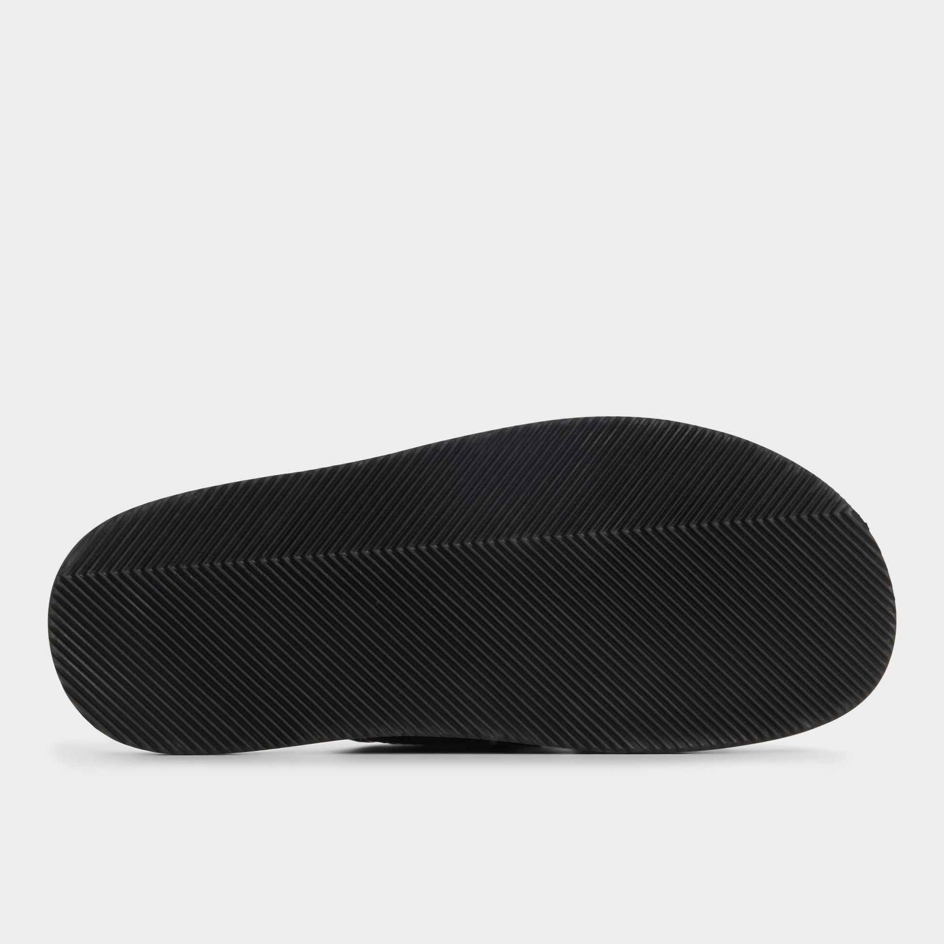 View of Black Tarik Slide sandal's sole