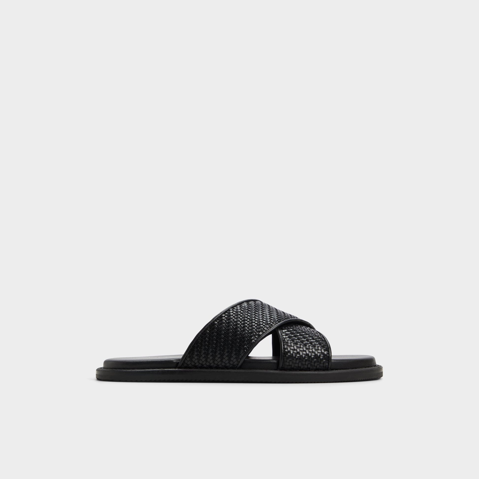 Main View of Black Tarik Slide sandal for Mens