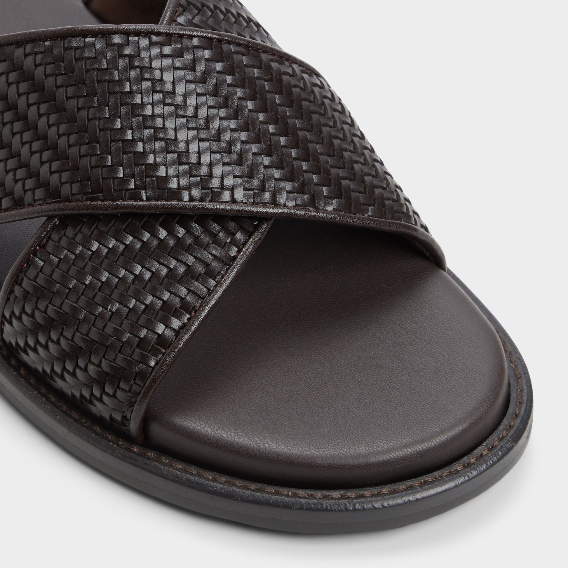Close-up of the Dark Brown Tarik Slide sandal