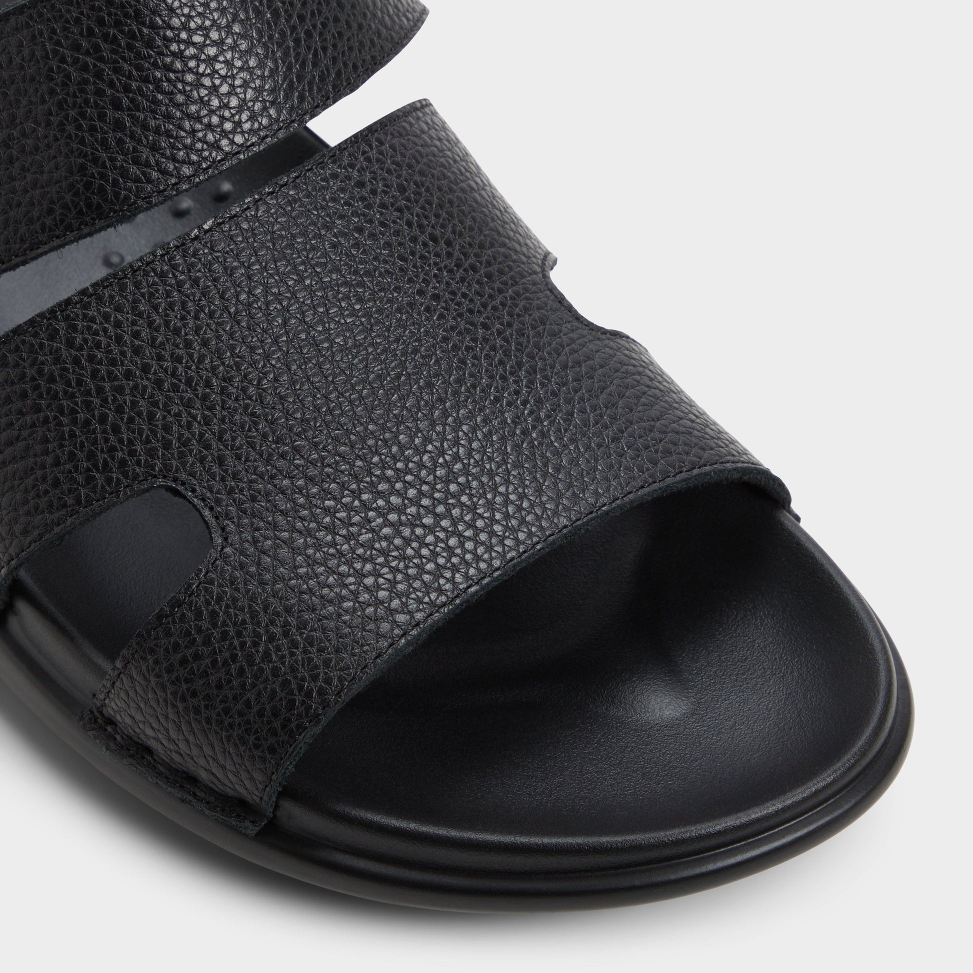 Close-up of the Black Windham Slide sandal