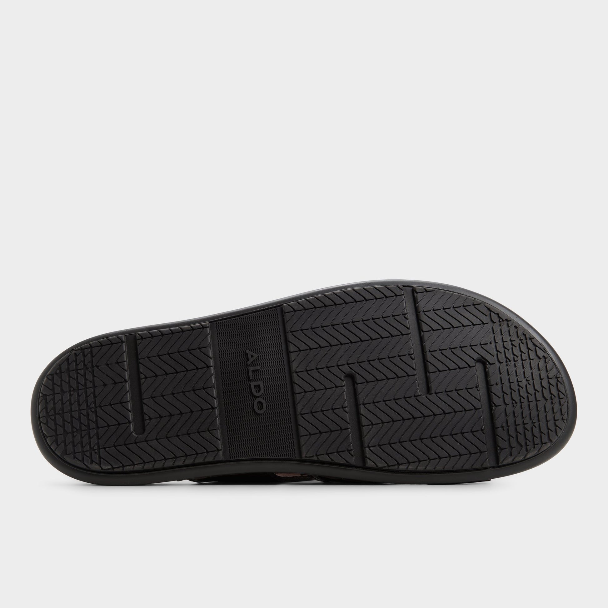 View of Dark Brown Windham Slide sandal's sole