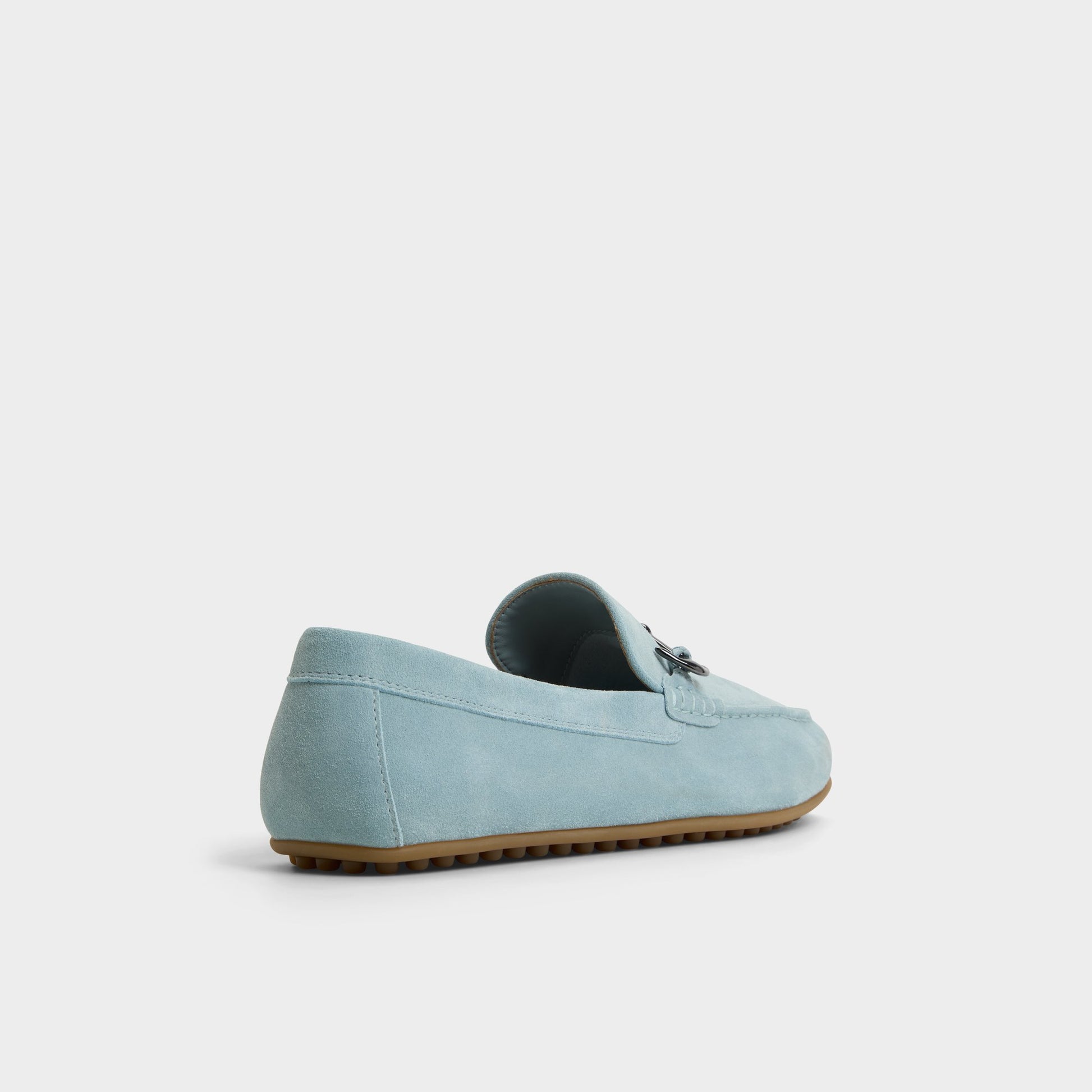 Three-quarter angle of Light Blue Wilbart Loafer's back side