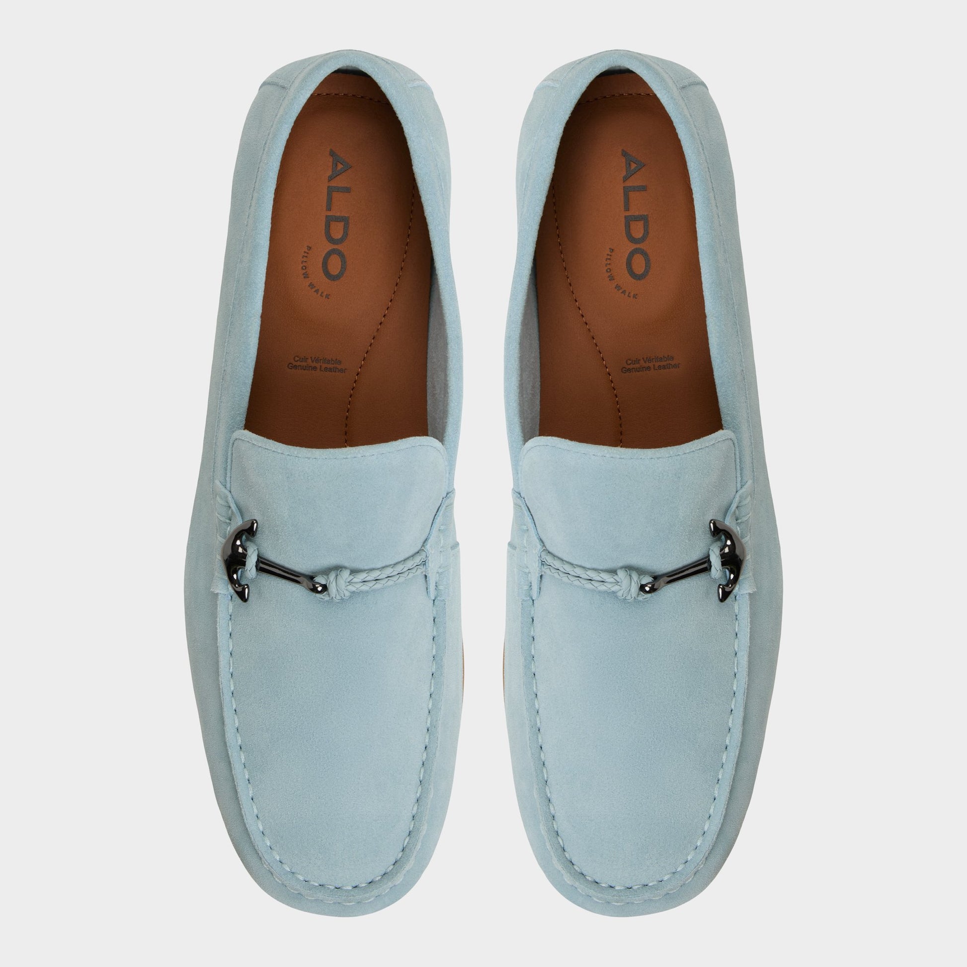 Top-down view of the Light Blue Wilbart Loafer