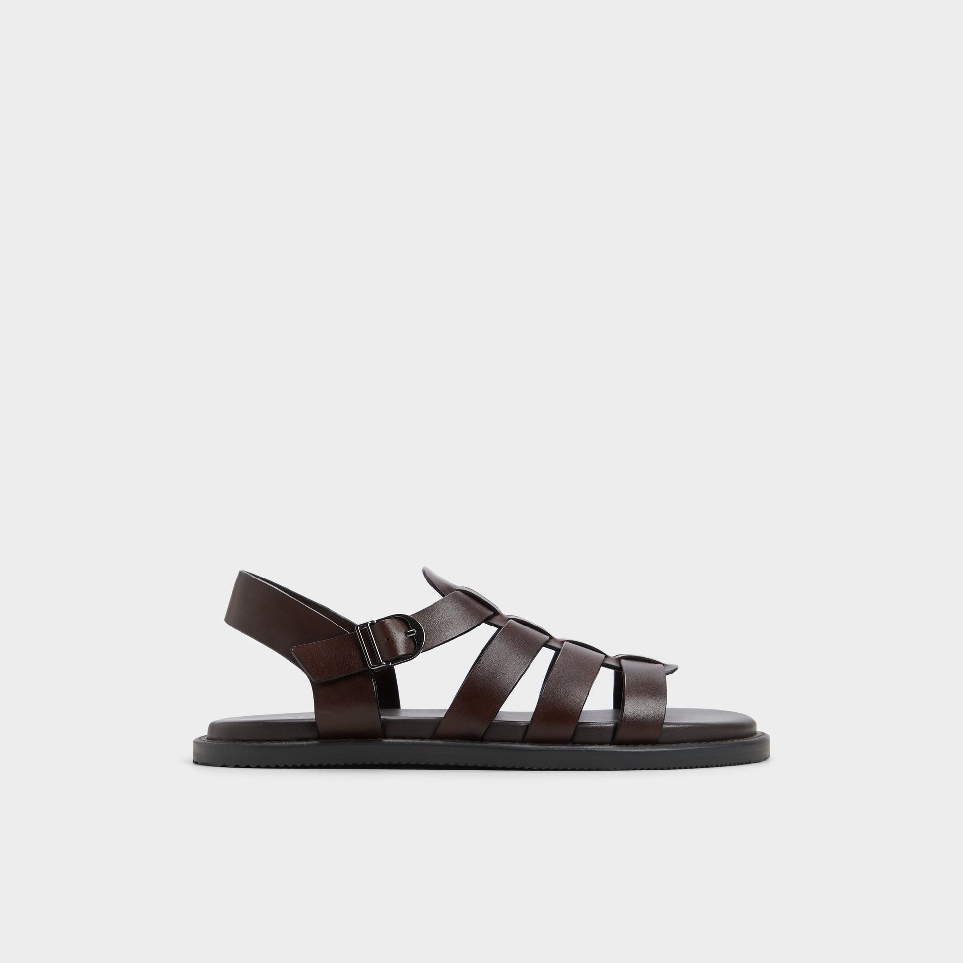 Main View of Dark Brown Warley Strappy flat sandal for Mens