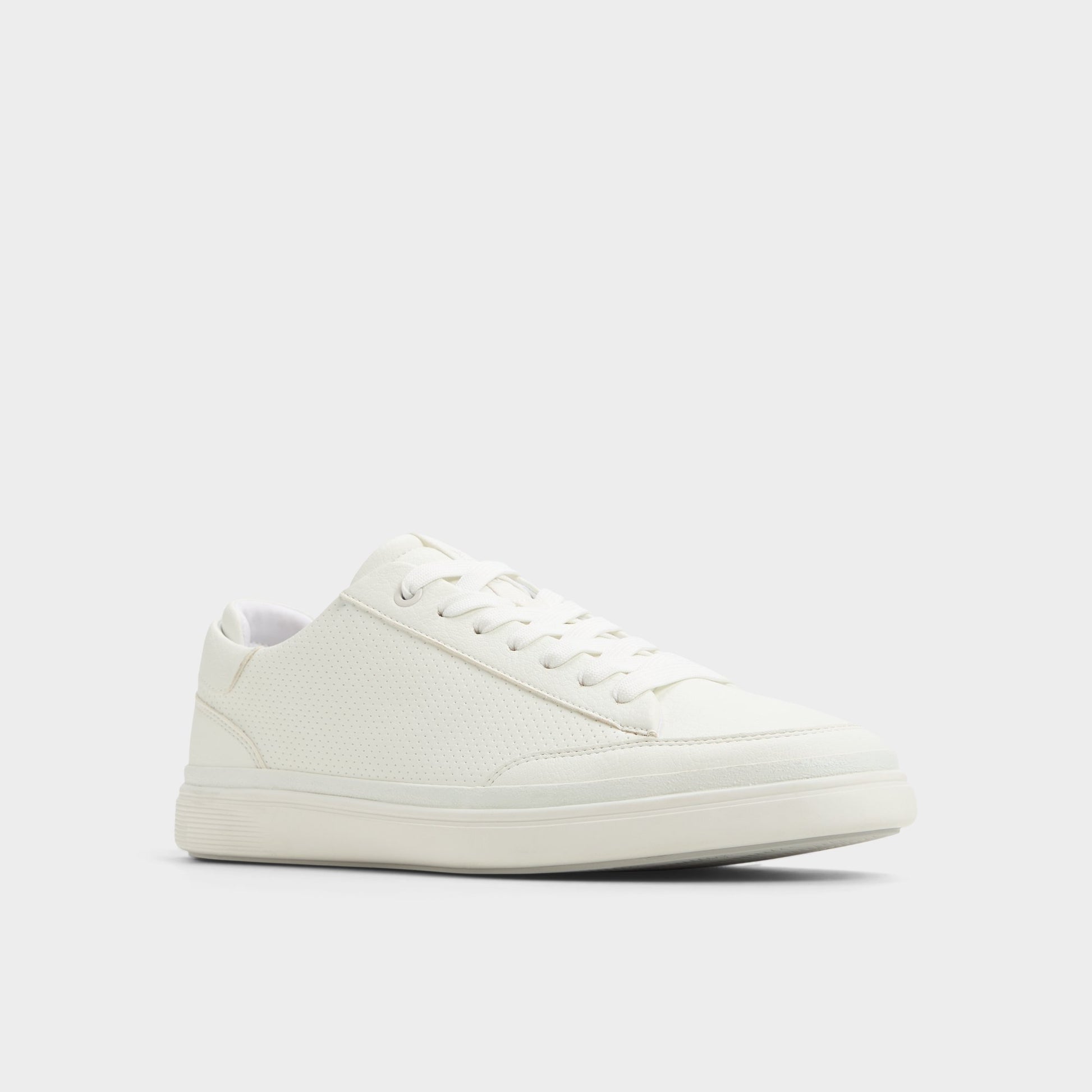 Three-quarter angle of White Stepup Low top sneaker's front side