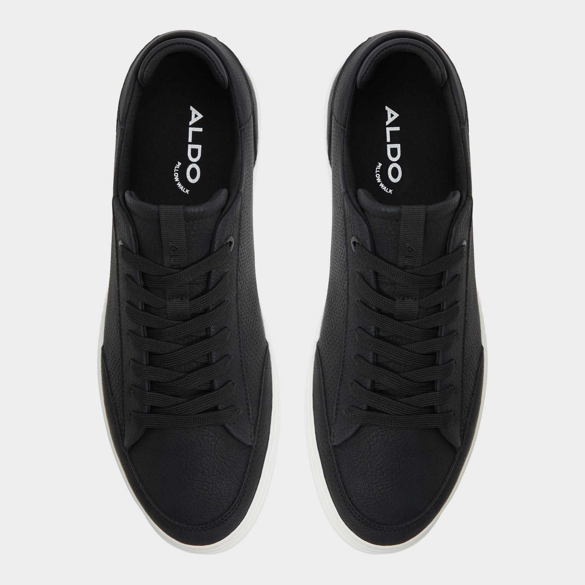 Top-down view of the Black Stepup Low top sneaker