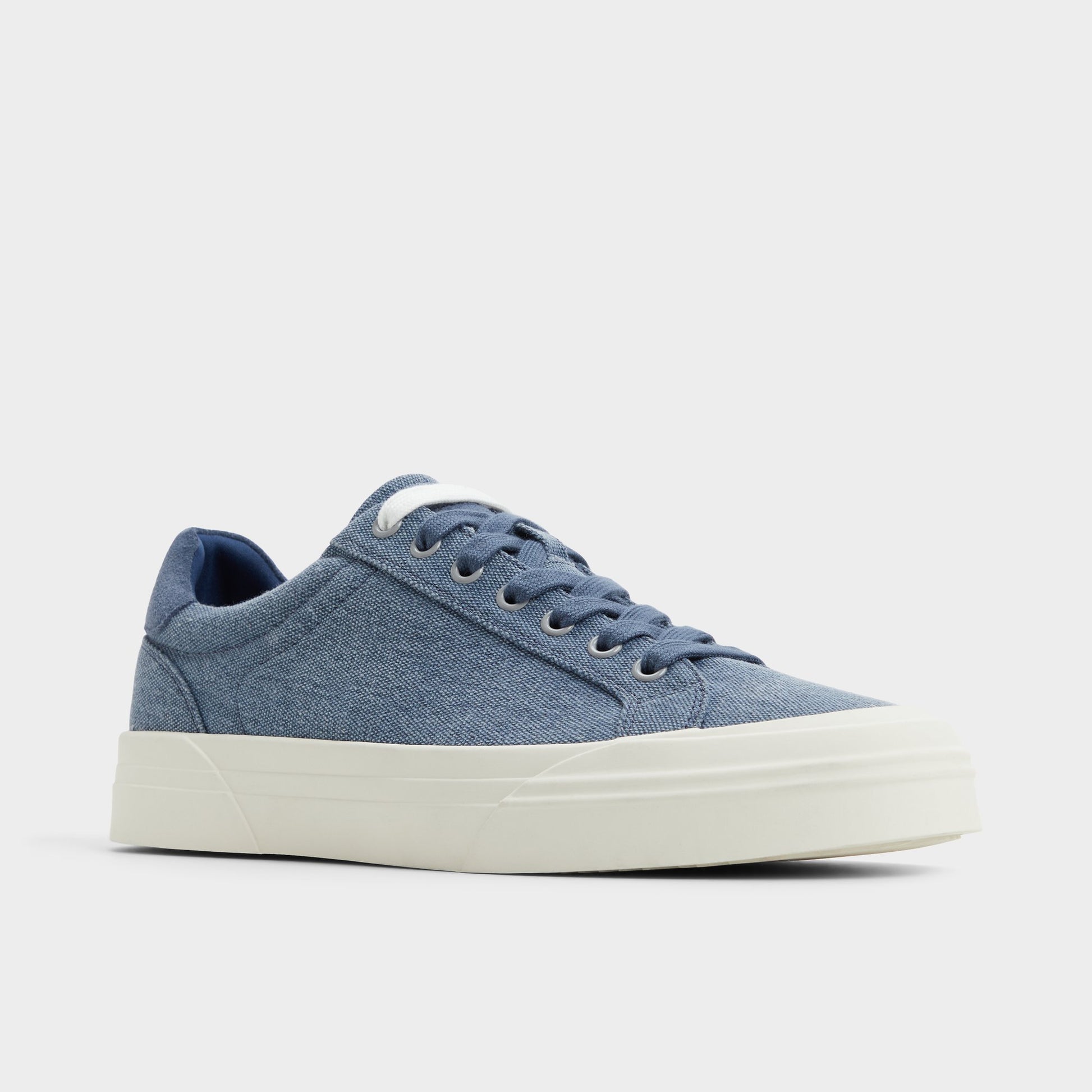 Three-quarter angle of Light Blue Wildside Low top sneaker's front side