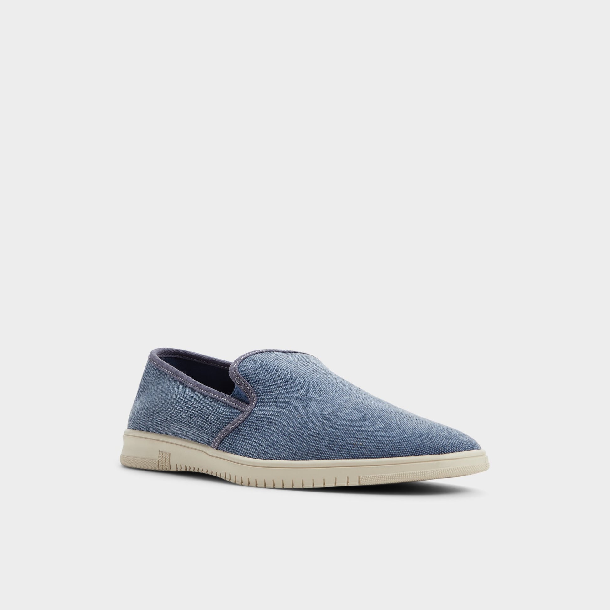 Three-quarter angle of Medium Blue Coastbreeze Espadrille's front side