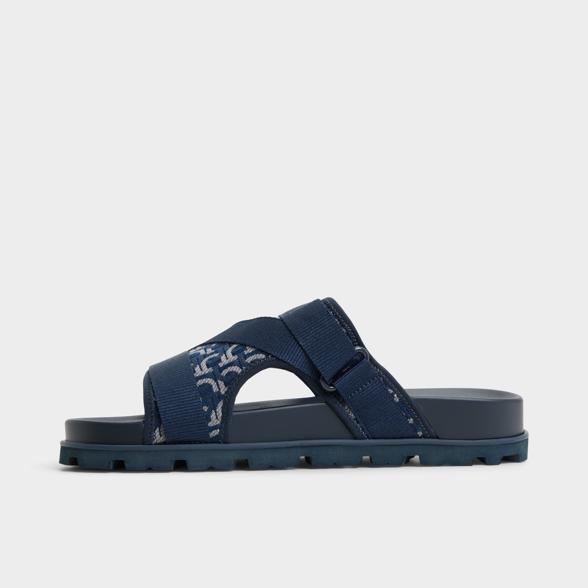 Side view of Other Navy Deniels Slide sandal
