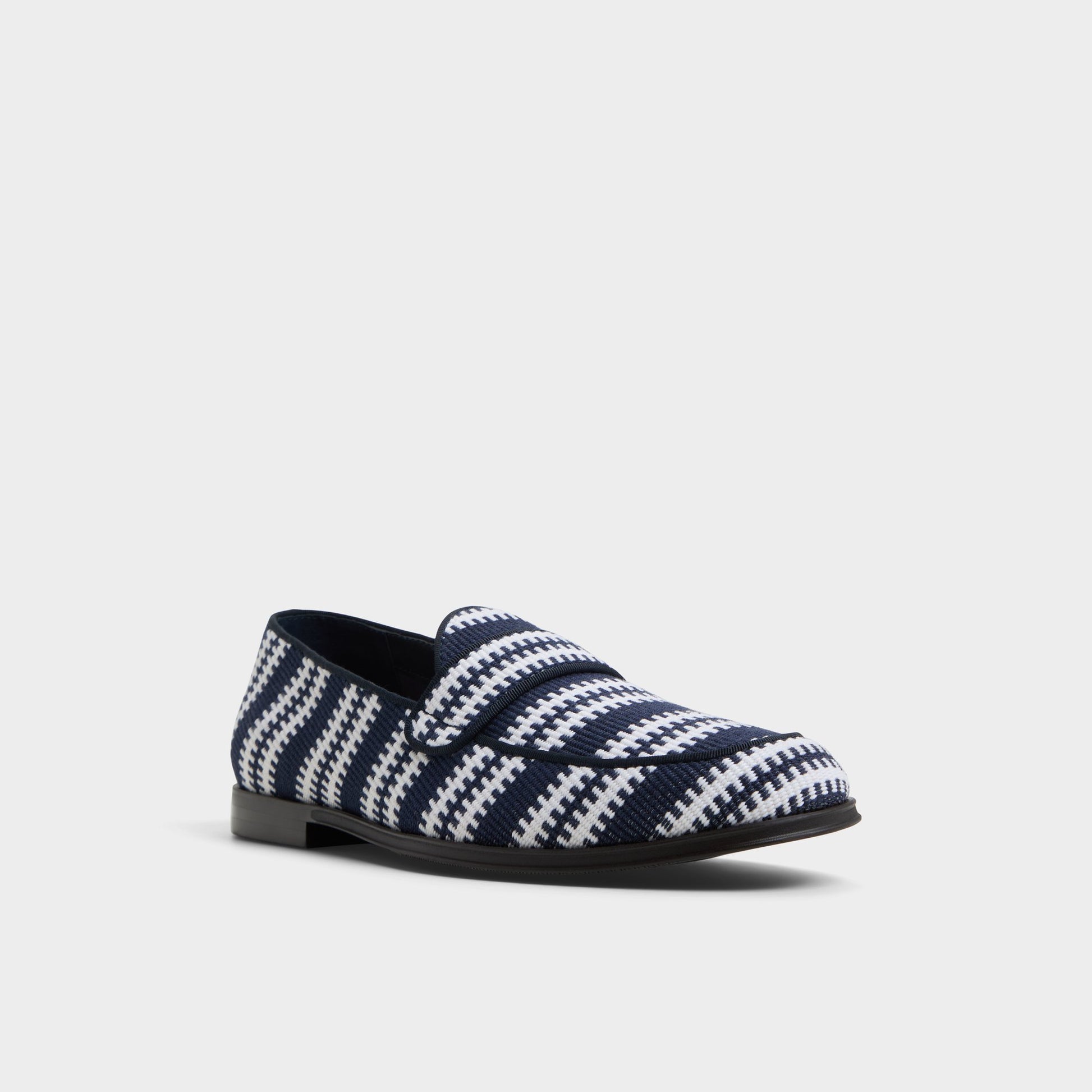 Three-quarter angle of Navy Waterfront Loafer's front side