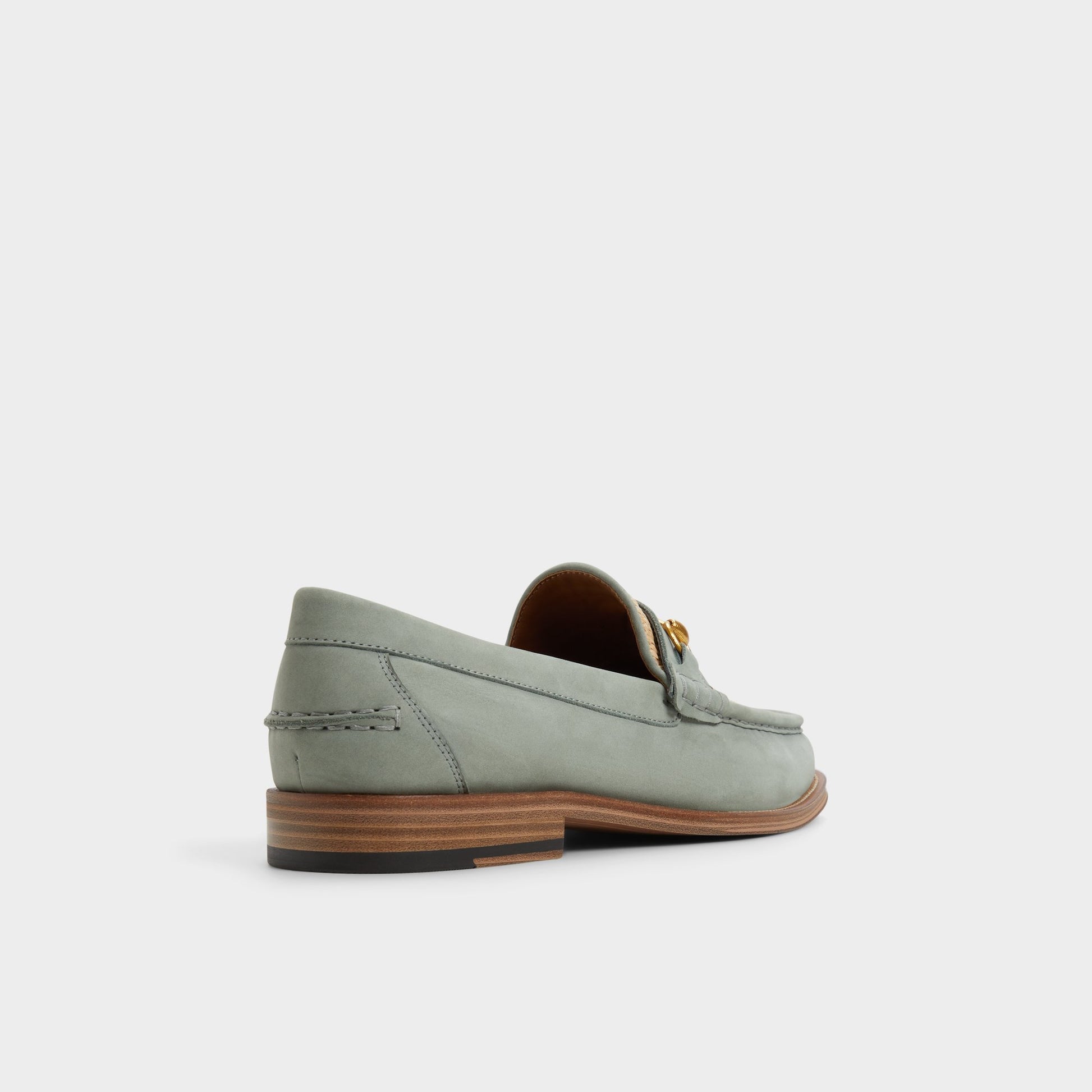 Three-quarter angle of Green combo Wildwood Loafer's back side