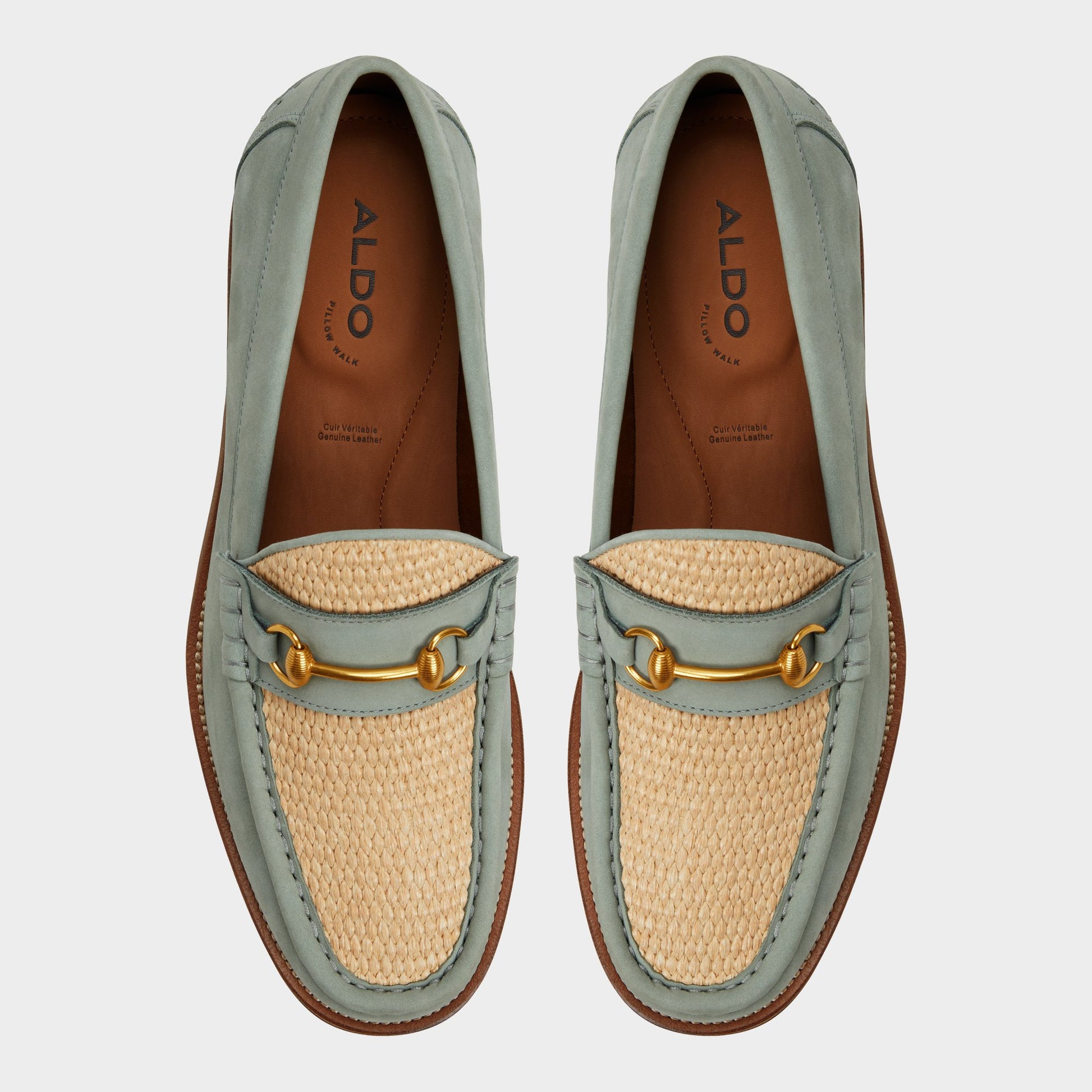 Top-down view of the Green combo Wildwood Loafer