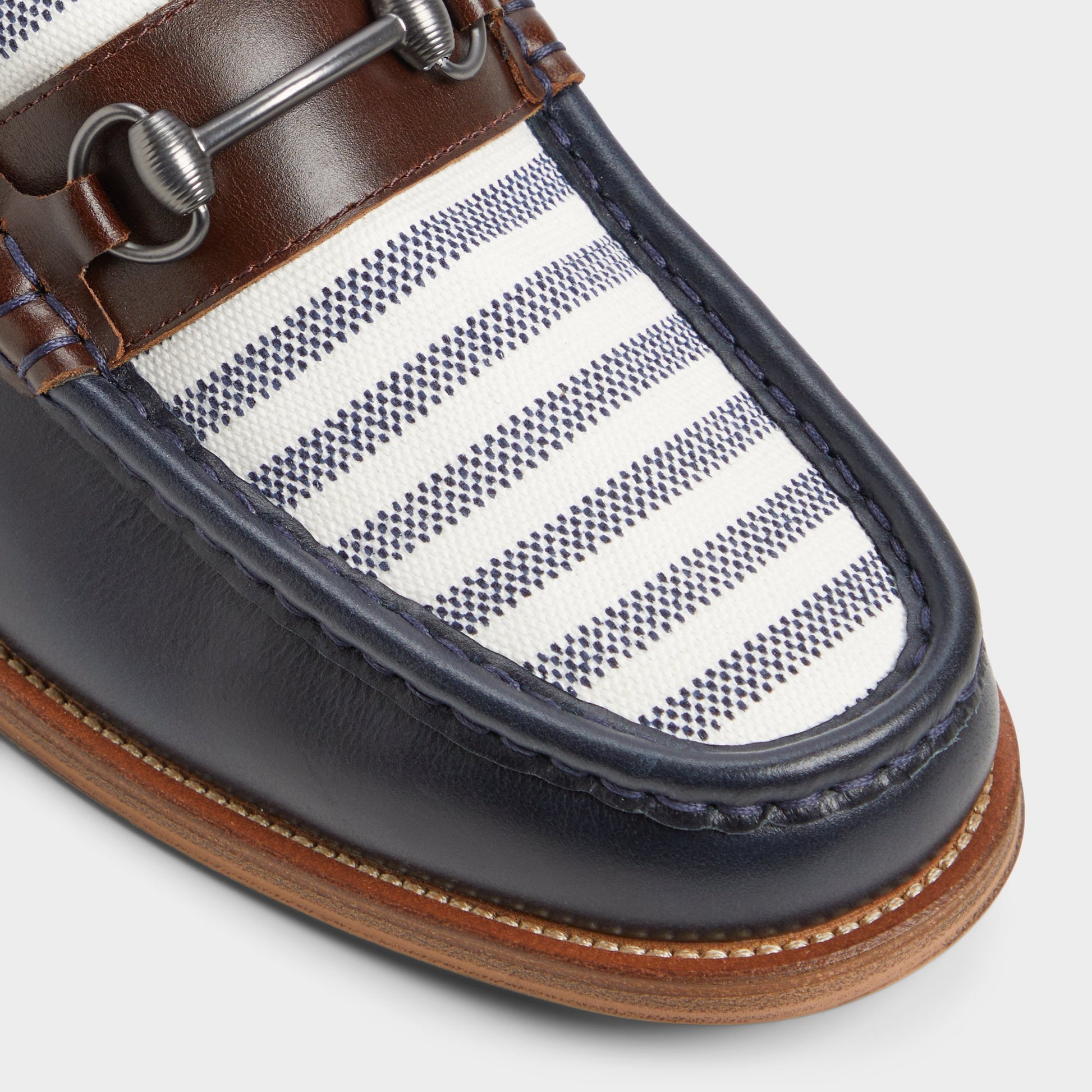 Close-up of the Navy Wildwood Loafer