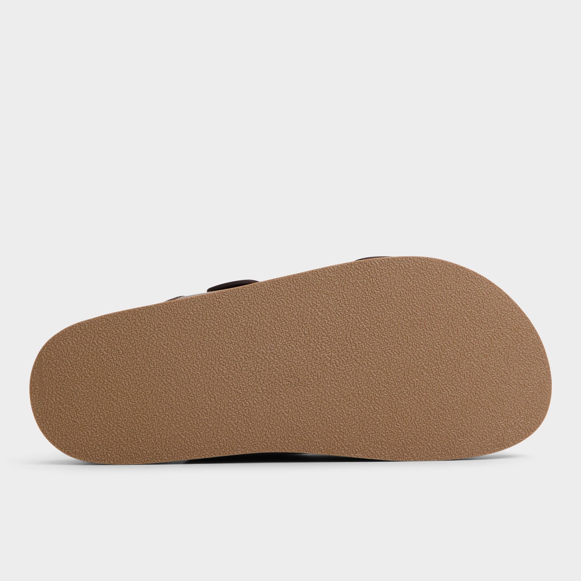 View of Dark Brown Sunnyside Slide sandal's sole