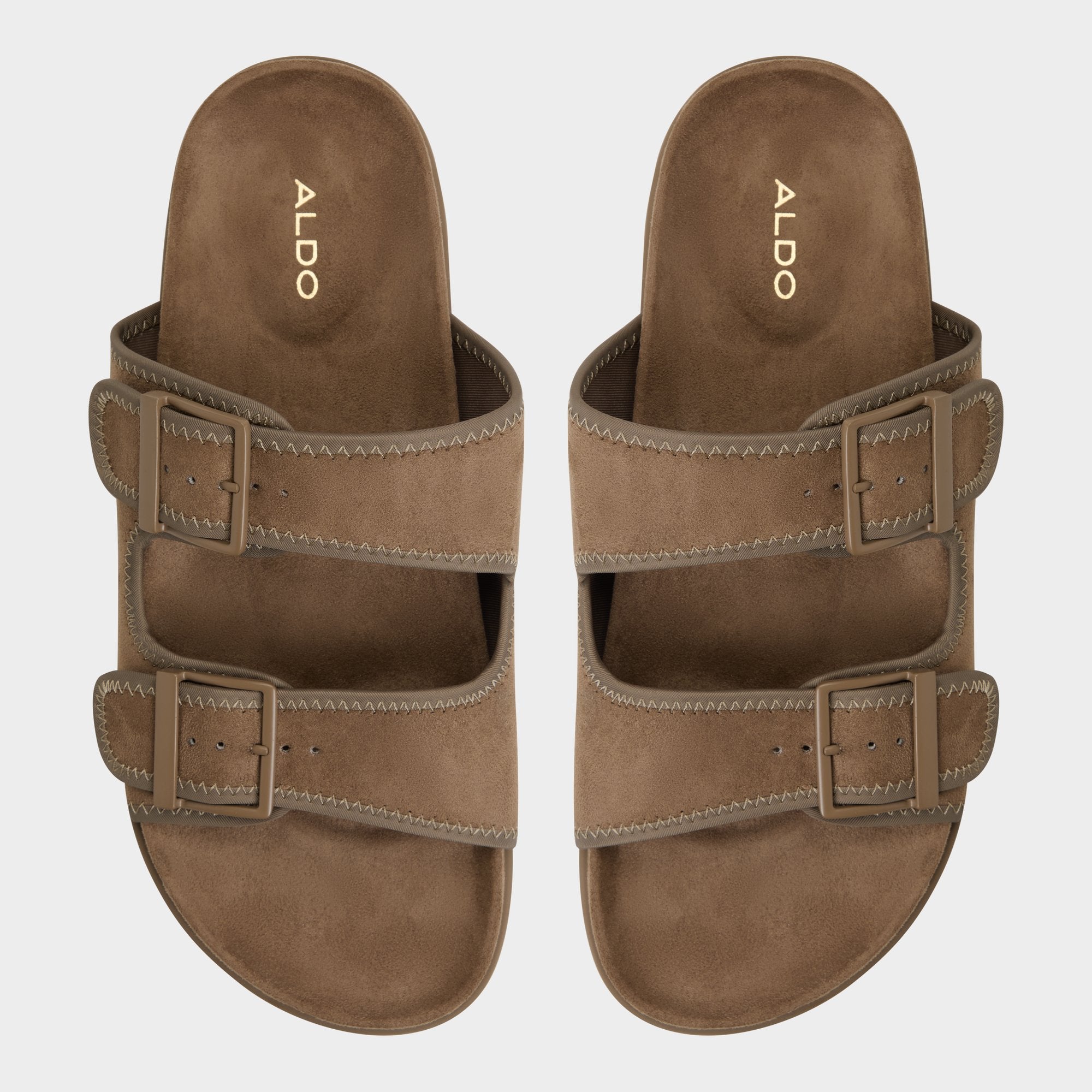 ALDO ブラウン スライドサンダル Sunnyside Dark Brown Men's Slides – ALDO