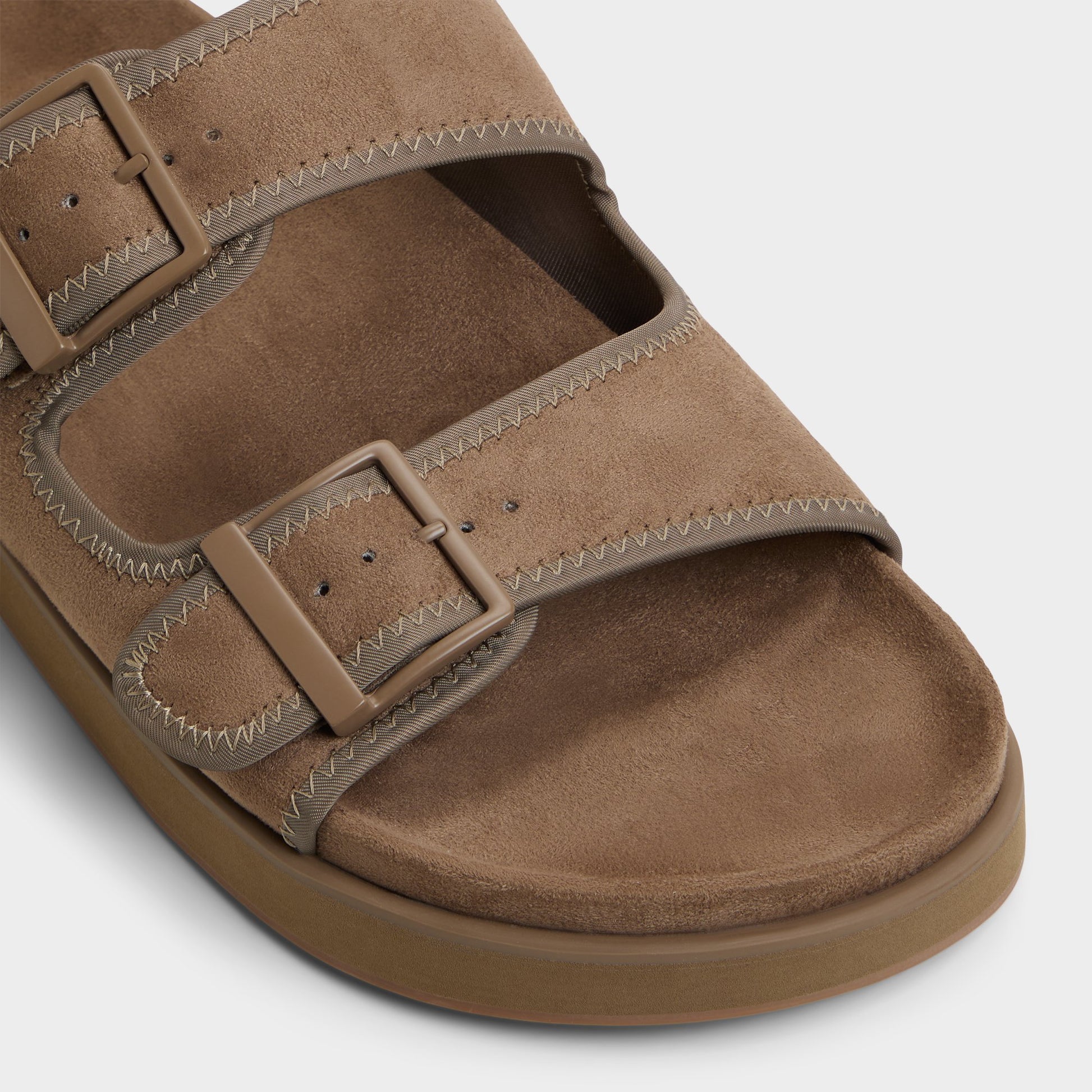 Close-up of the Light Brown Sunnyside Slide sandal