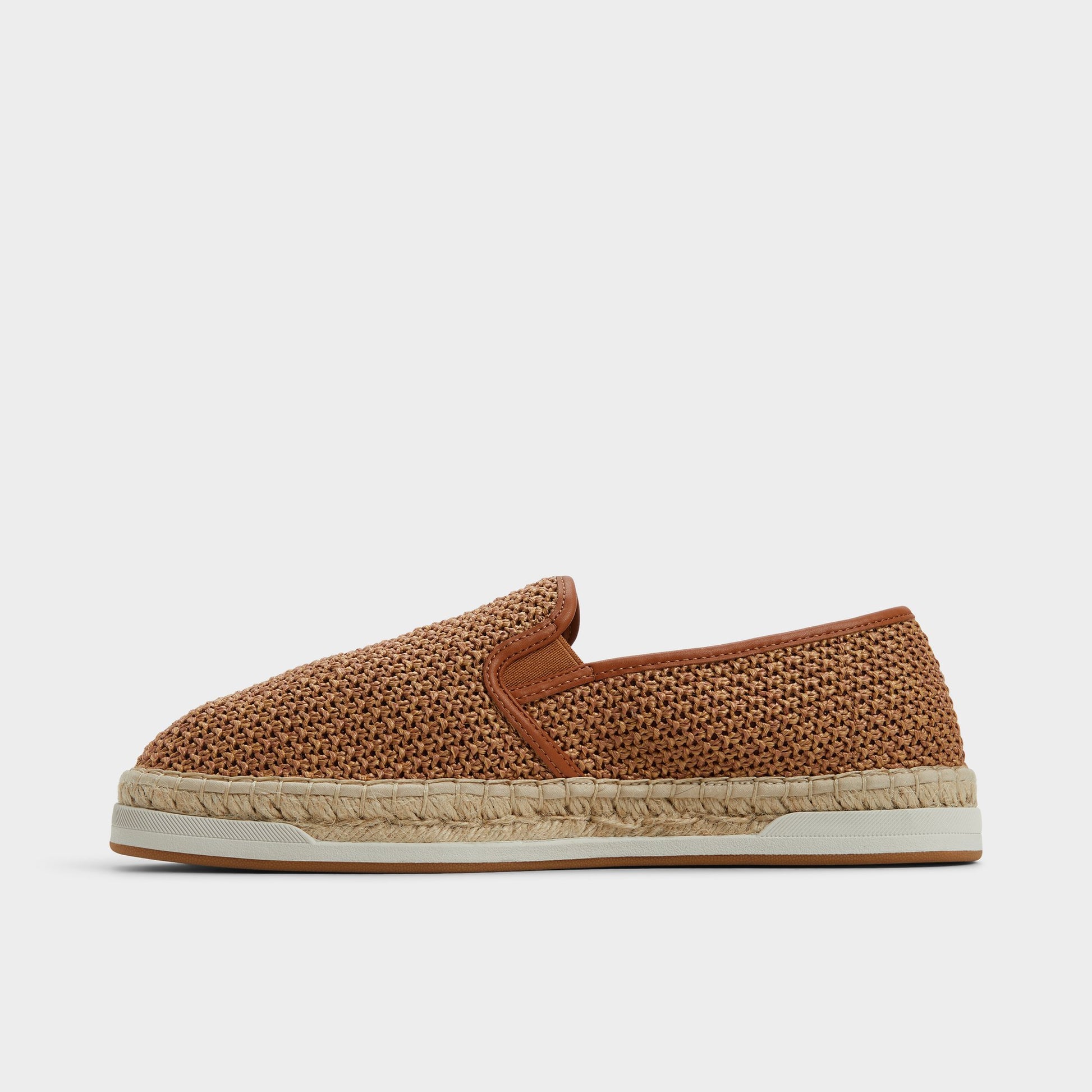 Side view of Cognac Johnney Espadrille
