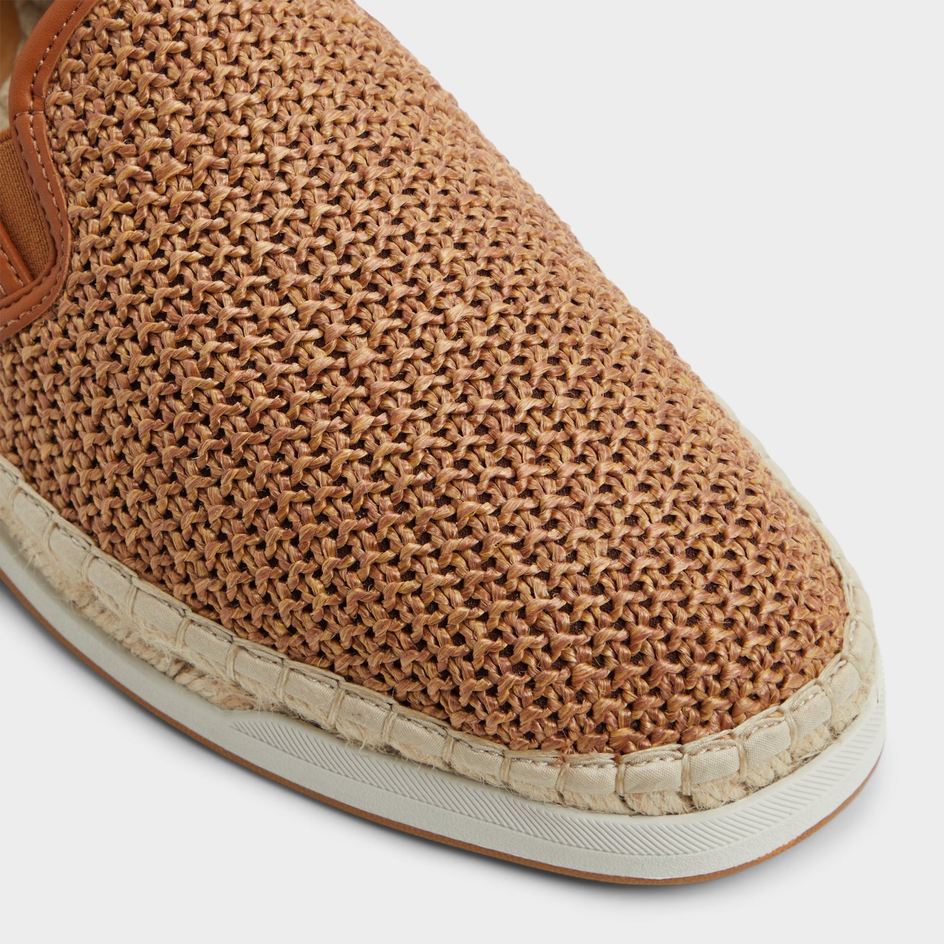 Close-up of the Cognac Johnney Espadrille